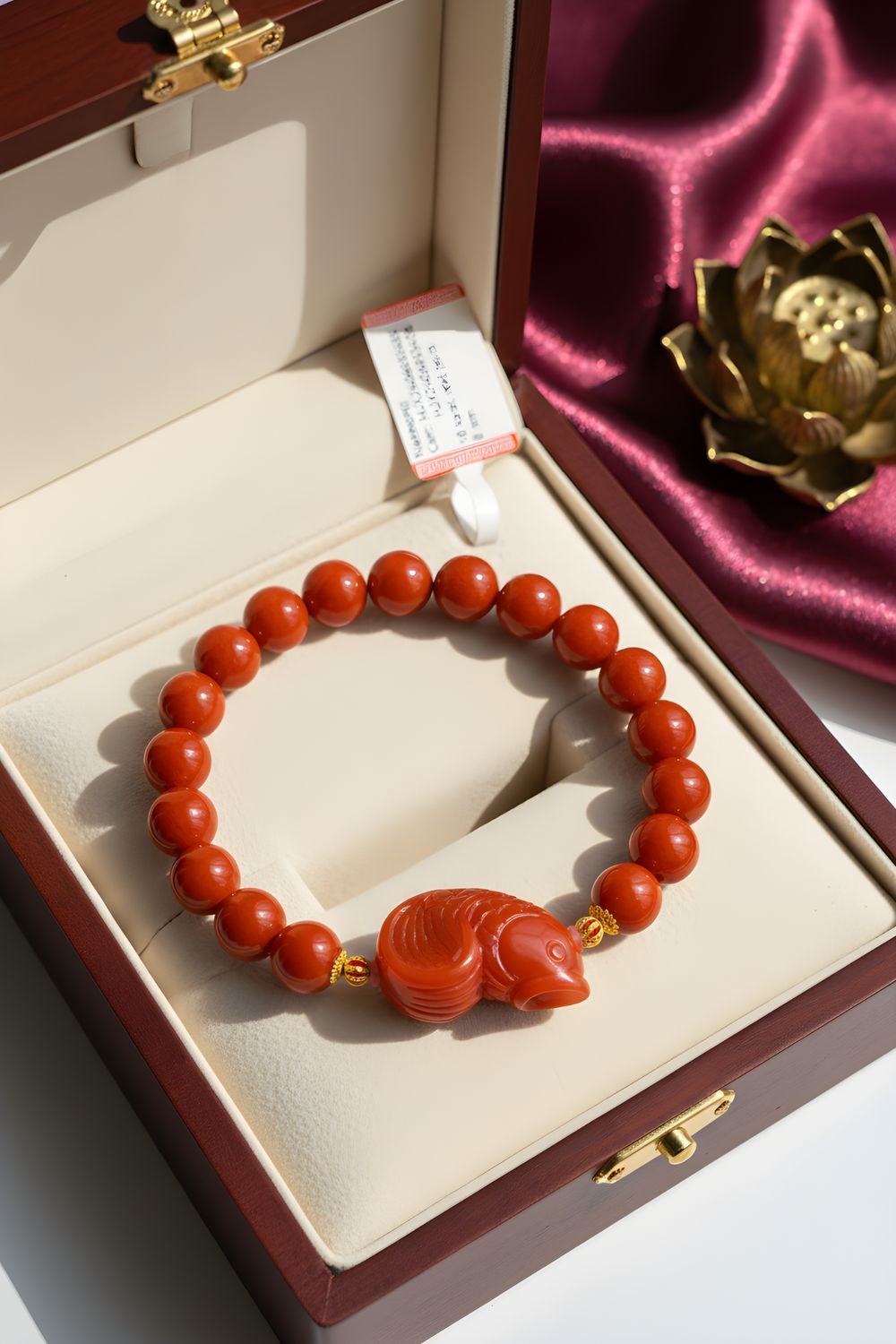 Natural Nanhong with Koi Fish - 18k