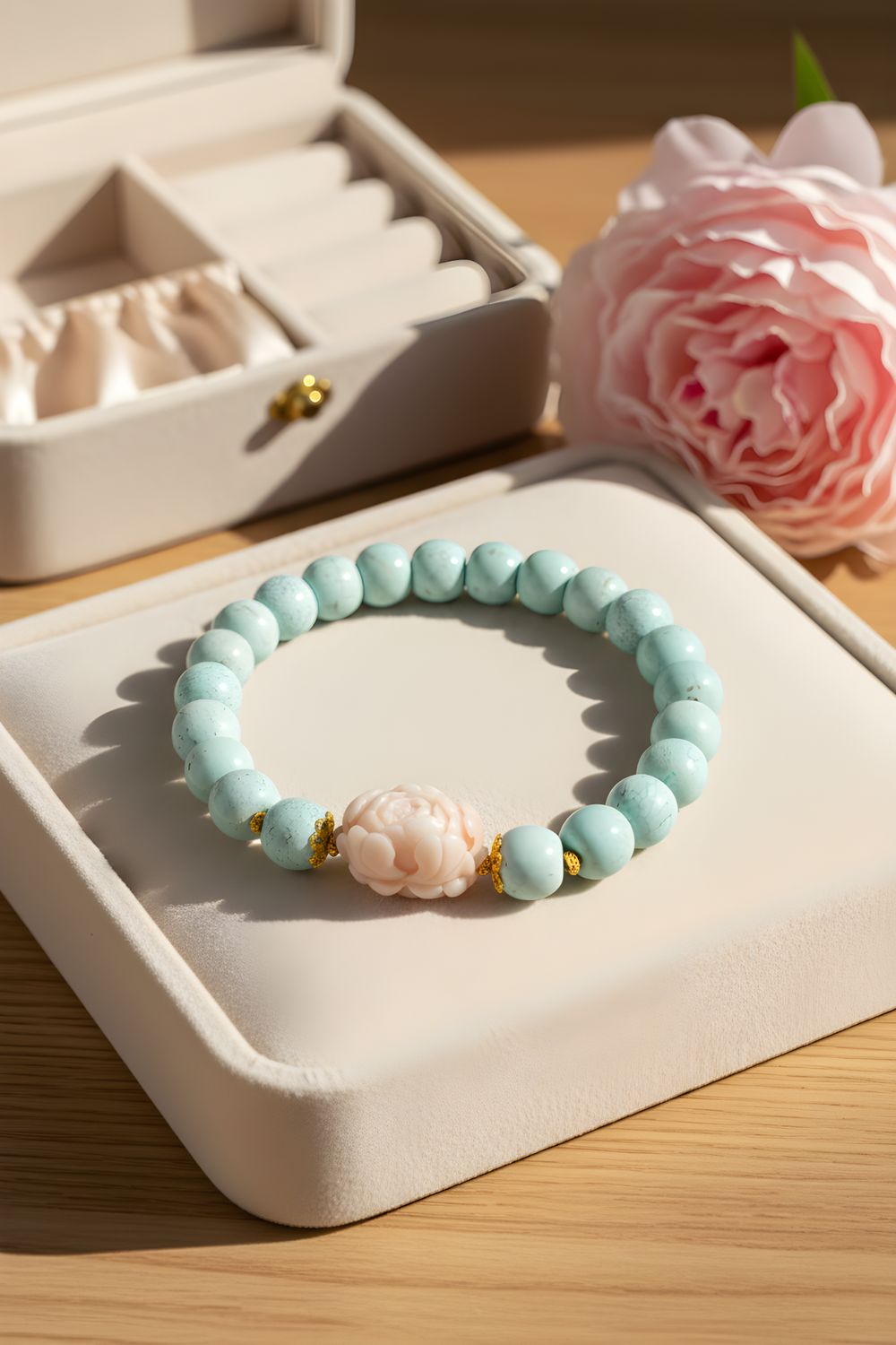 Natural Turquoise x Coral - 18k