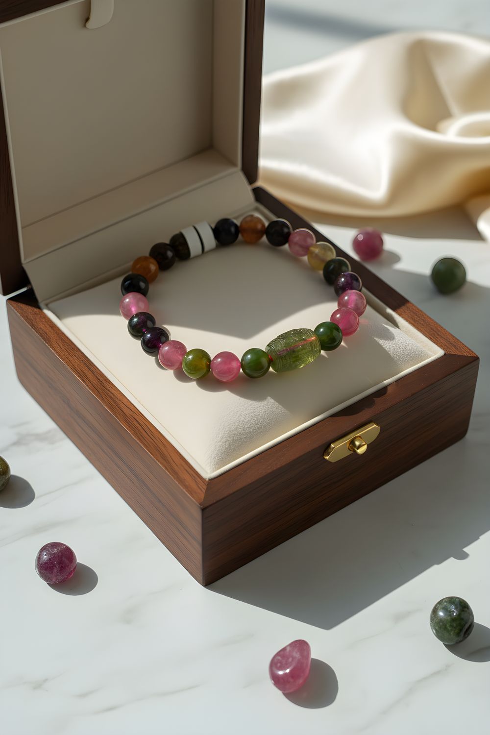 Natural Candy Tourmaline with Lucky Turn - 18k