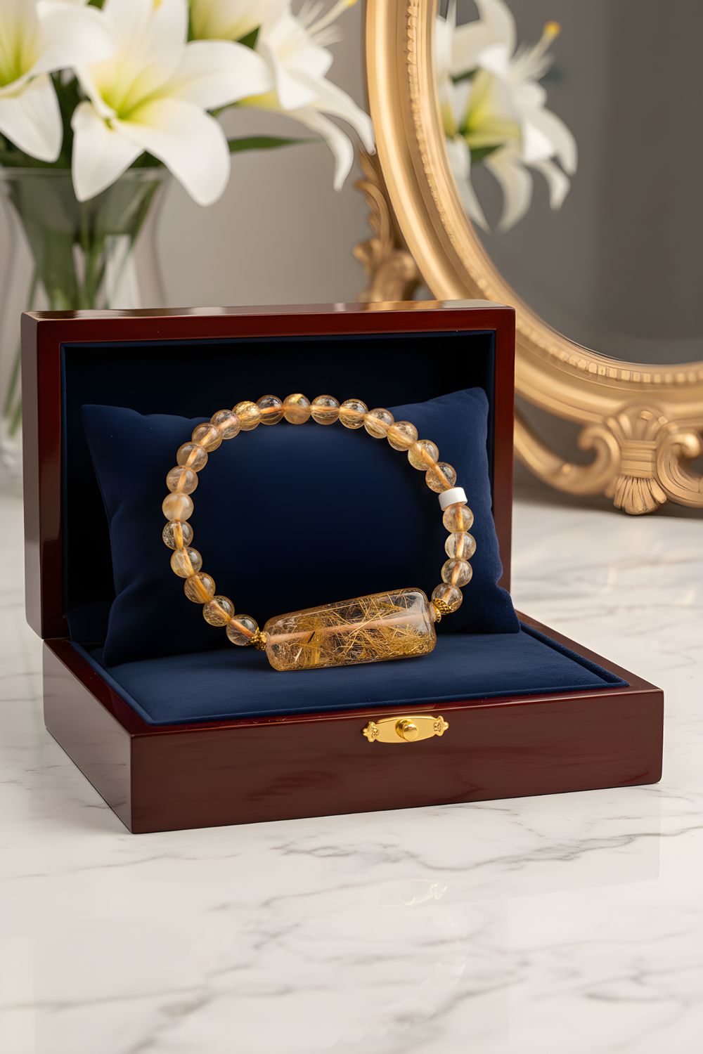 Natural Golden Ruti - 18K