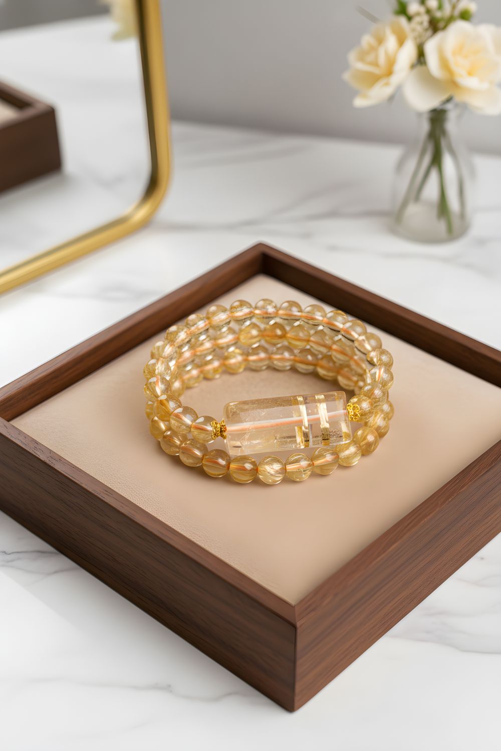 Natural 3 Lap Golden Ruti - 18K