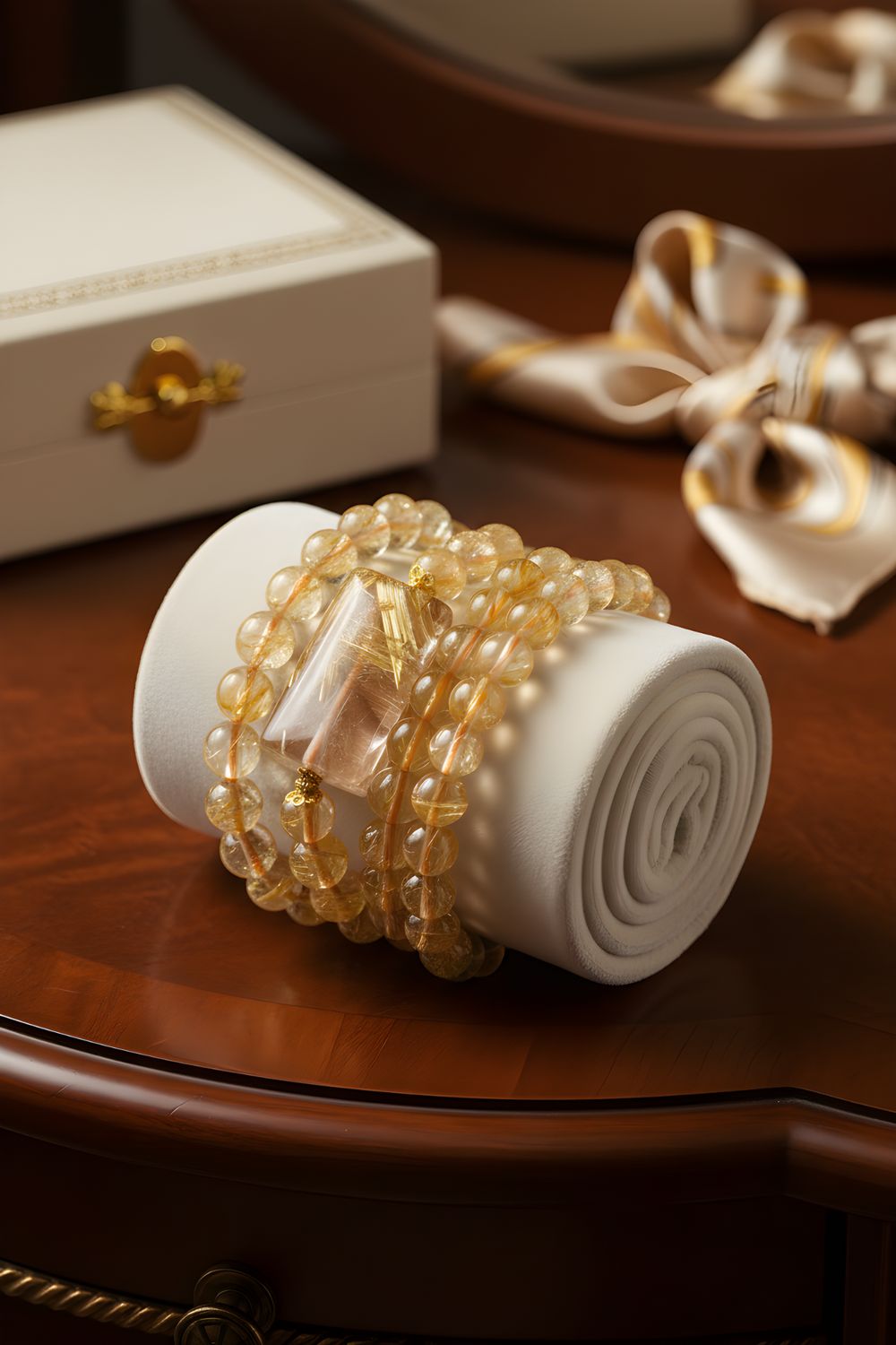 Natural 3 Lap Golden Ruti - 18K