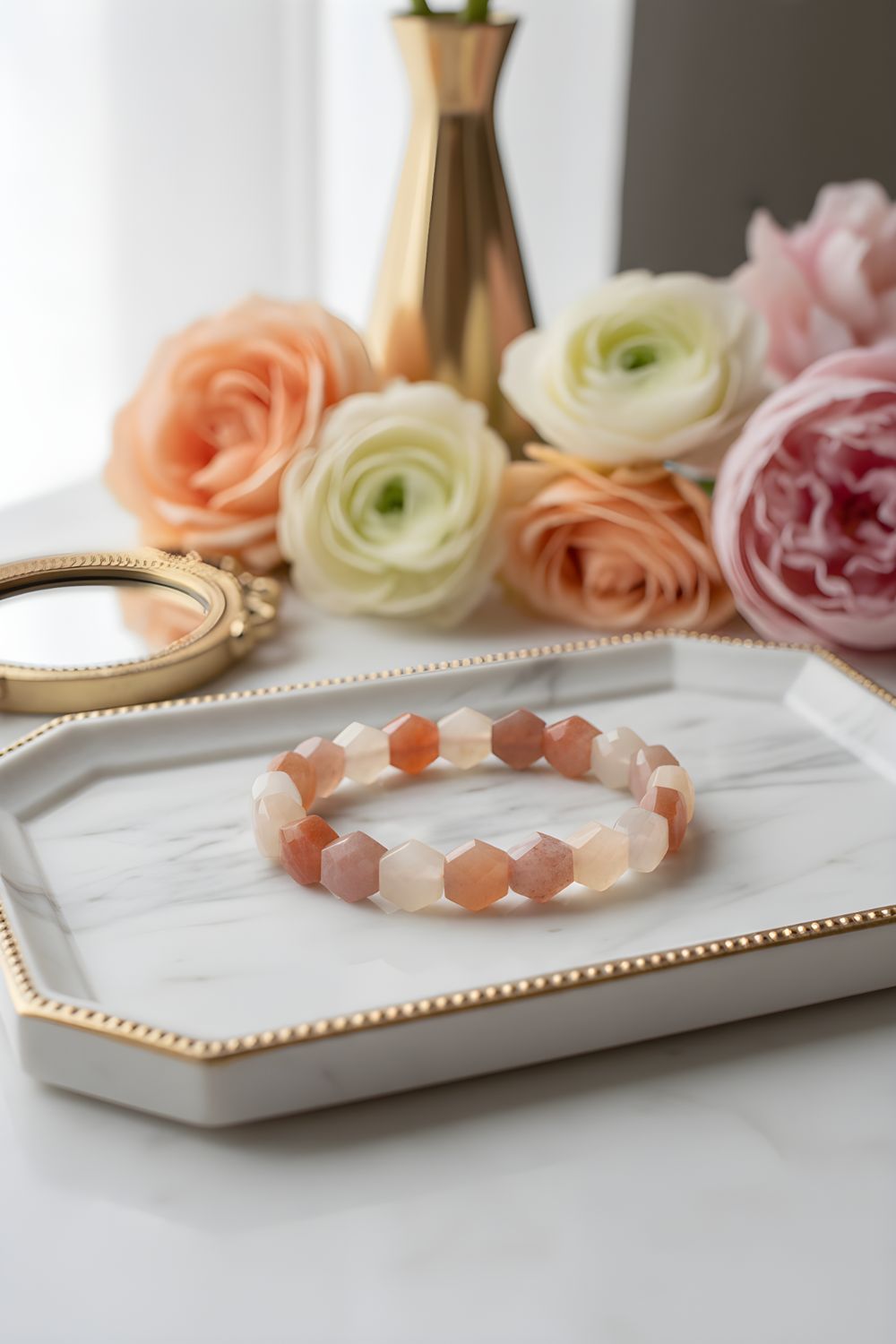 Natural Sunstone Soft Bangle