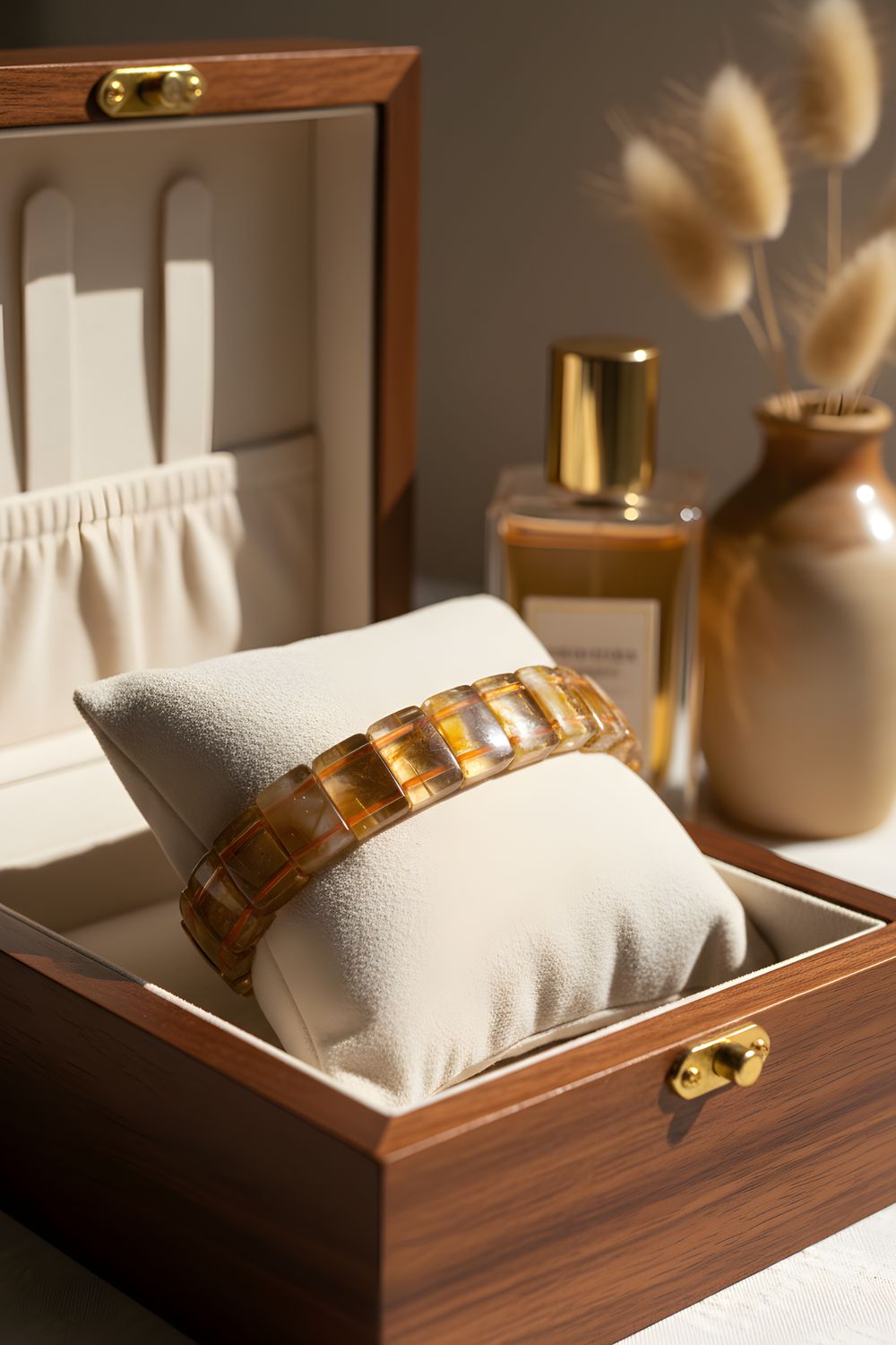 Natural Citrine Tower Soft Bangle