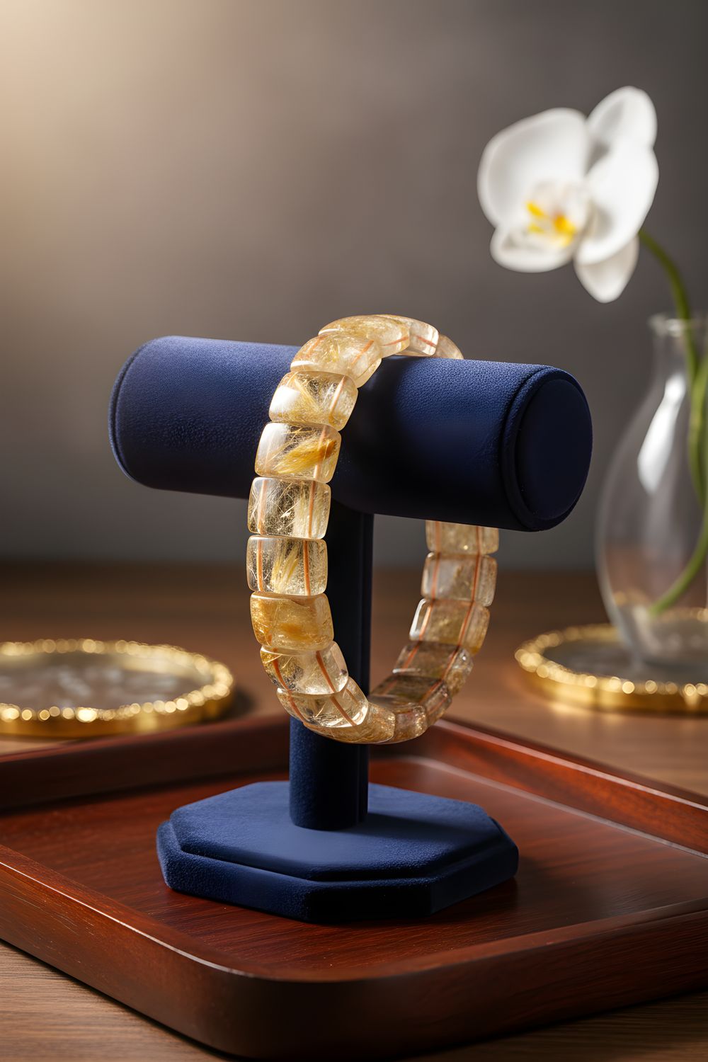 Natural Citrine Tower Soft Bangle