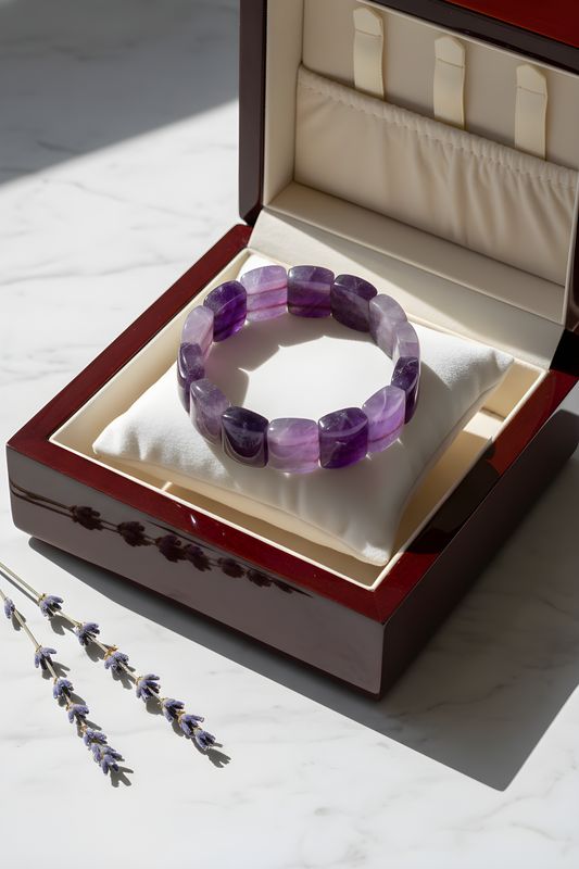 Natural Dream Amethyst Soft Bangle