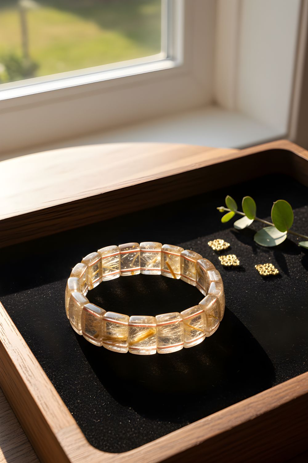 Natural Tower Citrine Tower Soft Bangle