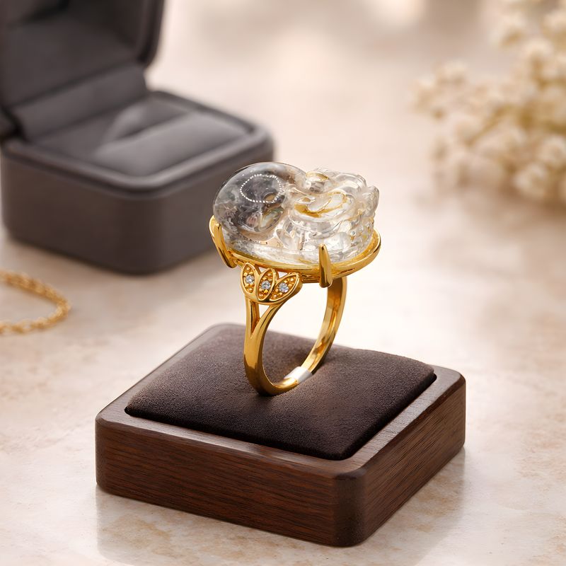 Natural Phantom Pixiu Ring