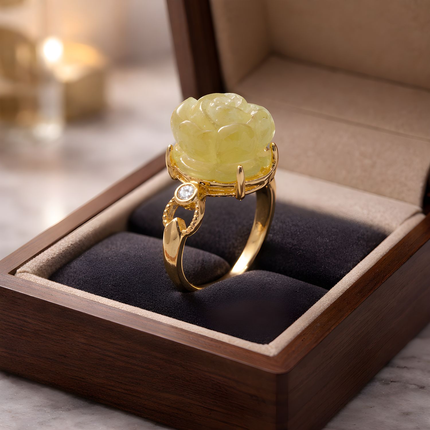 Natural Morganite Rose Ring