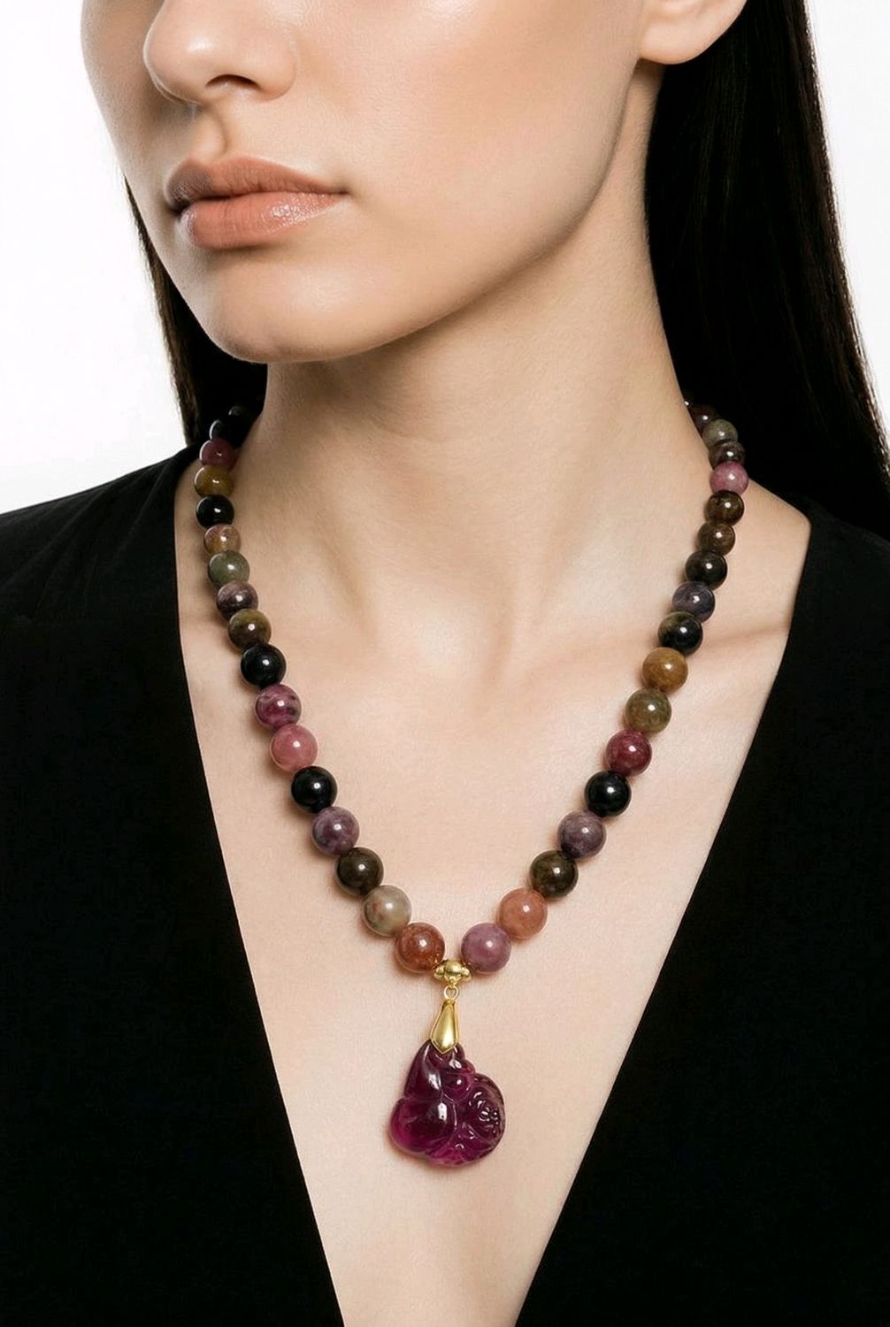 Natural Candy Tourmaline Necklace