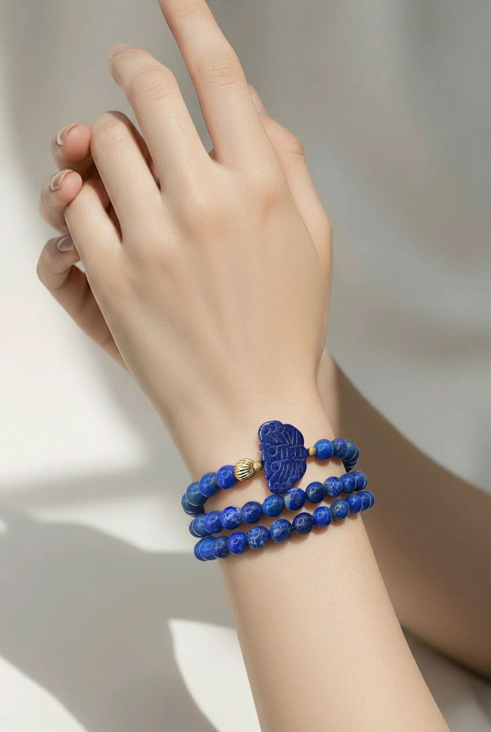 Natural 3 Lap Lapis Lazuli with Butterfly