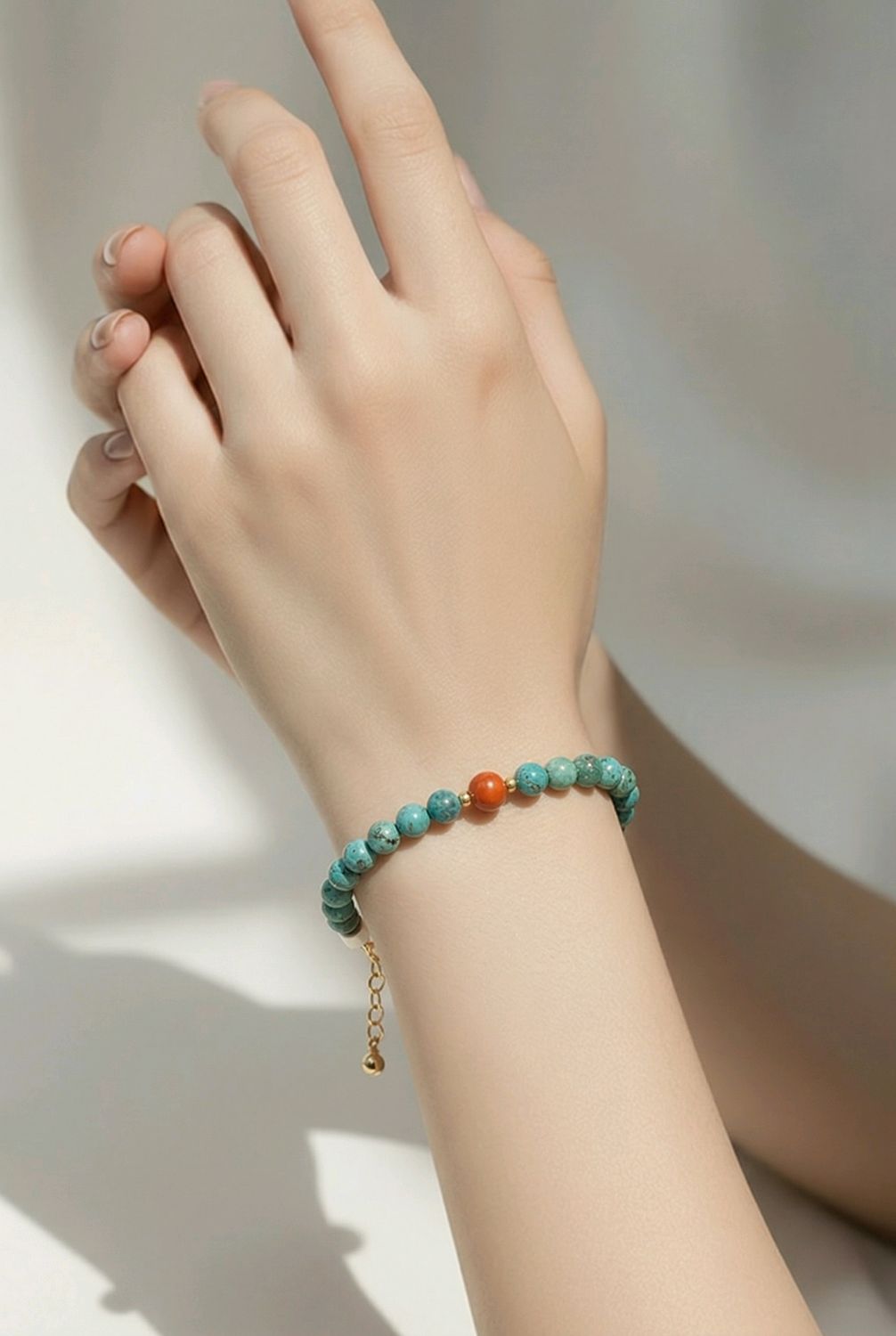 Natural Turquoise x Red Agate