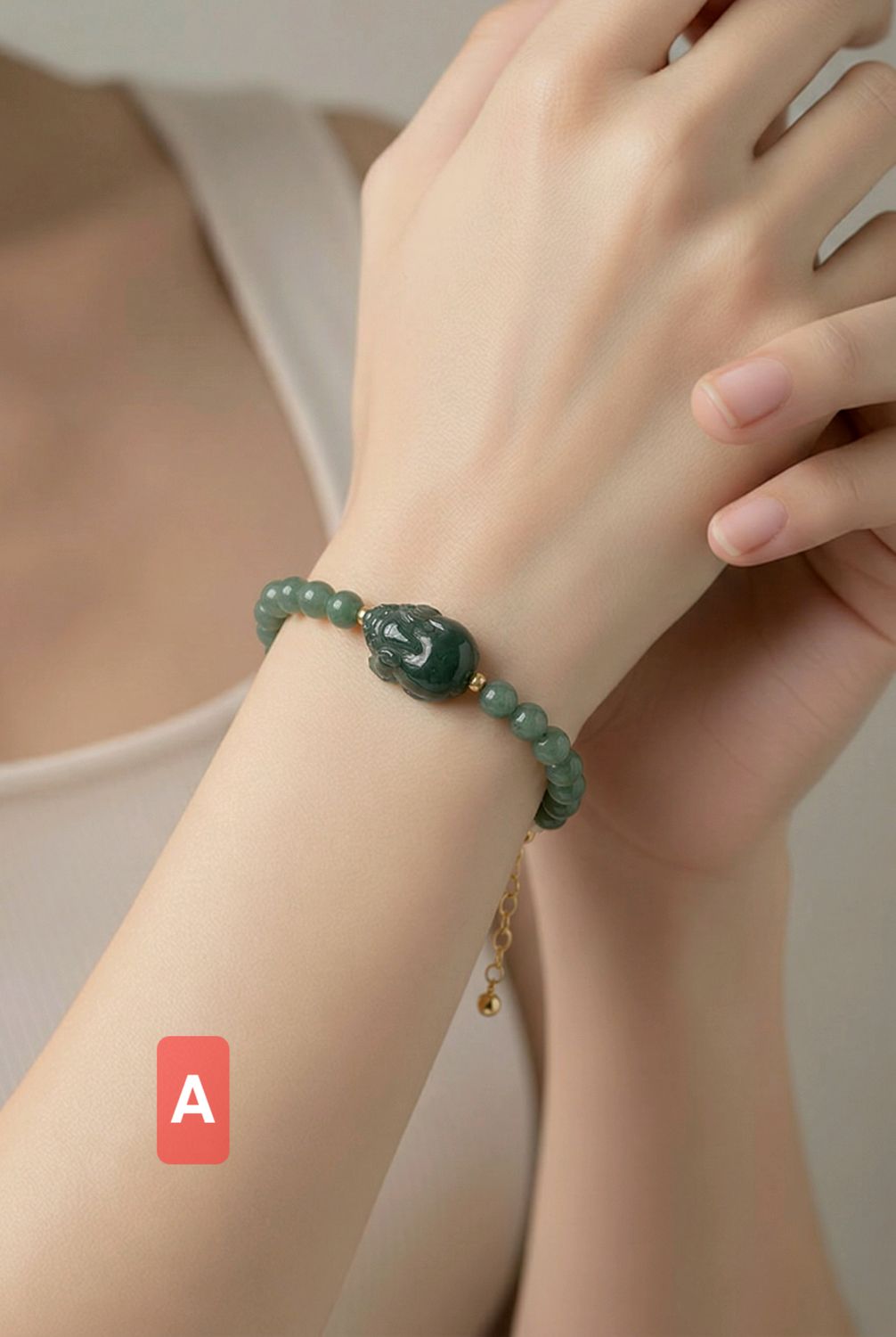 Natural Blue Water Jade with Dragon Pixiu