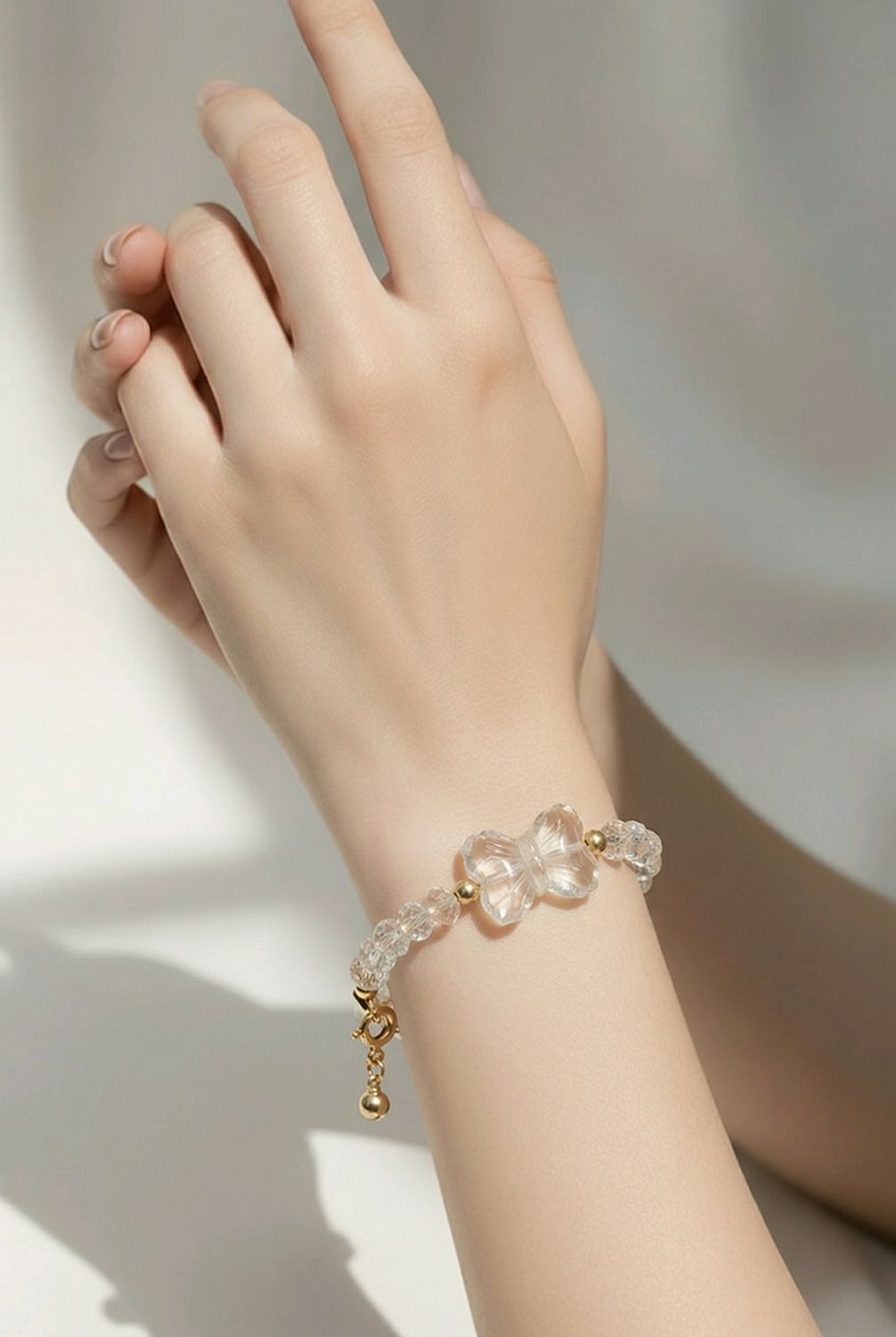 Natural Clear Quartz with Ribbon