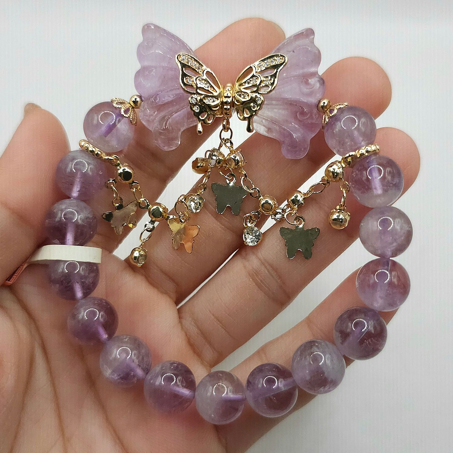 Natural Hair Rabit with Butterfly