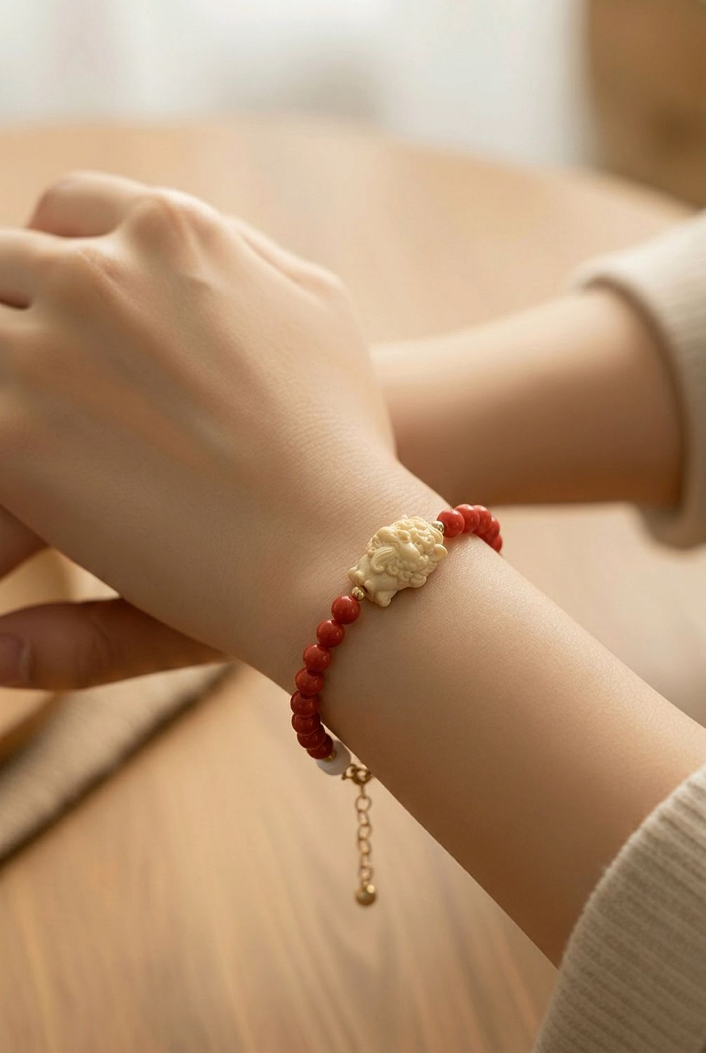 Natural Coral x Ivory Mammoth