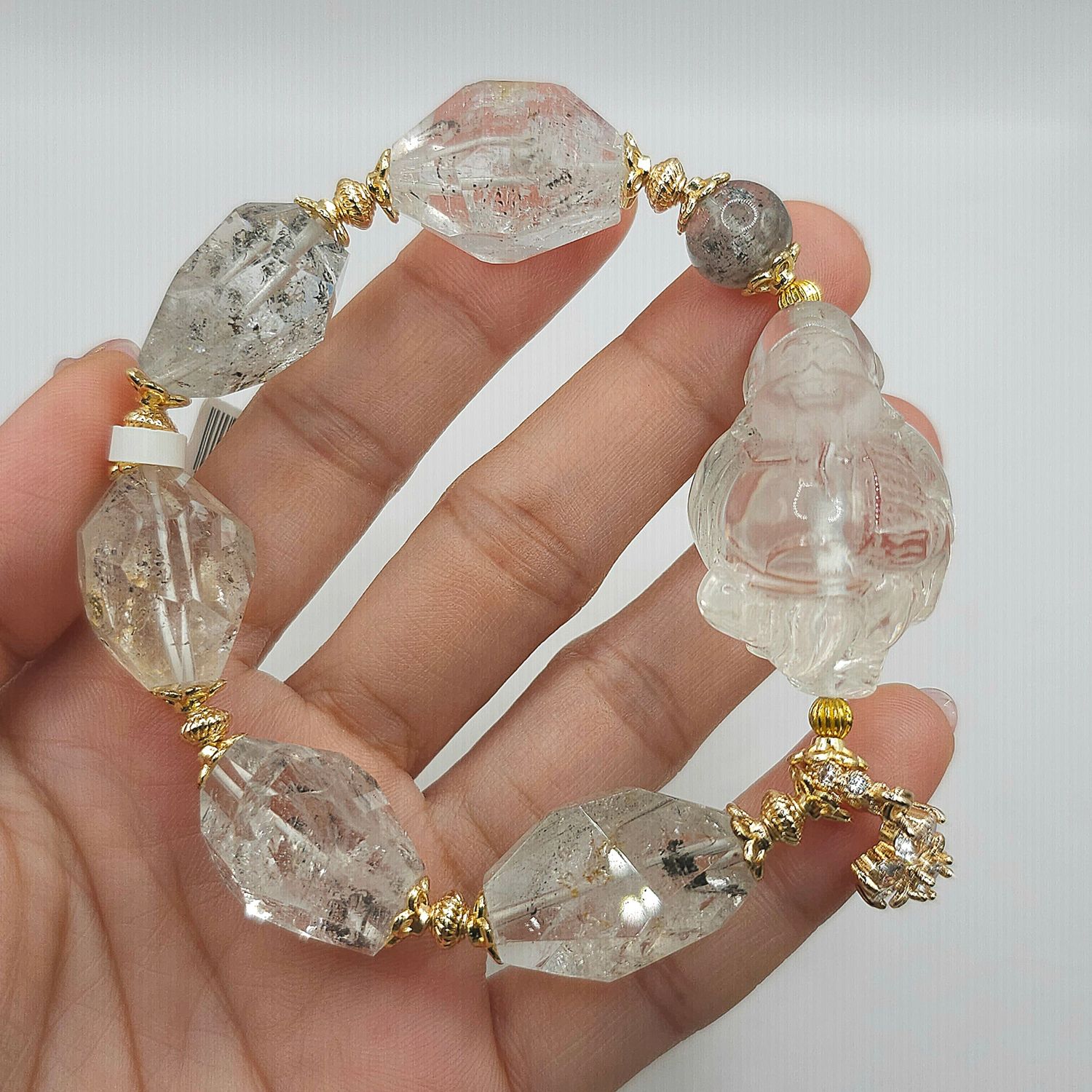 Natural Herkimer x God of Wealth Clear Quartz
