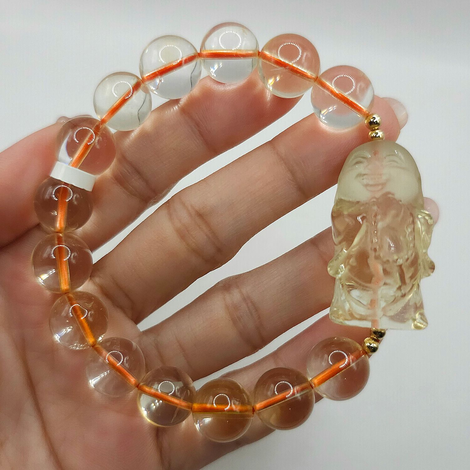 Natural Citrine with Buddha