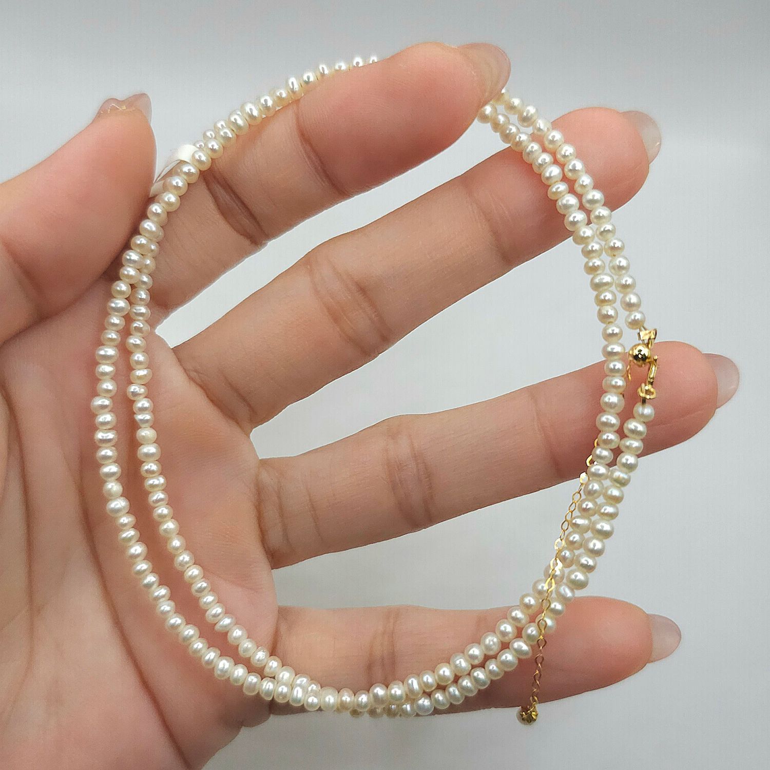 Natural Akoya Pearl Necklace 18K