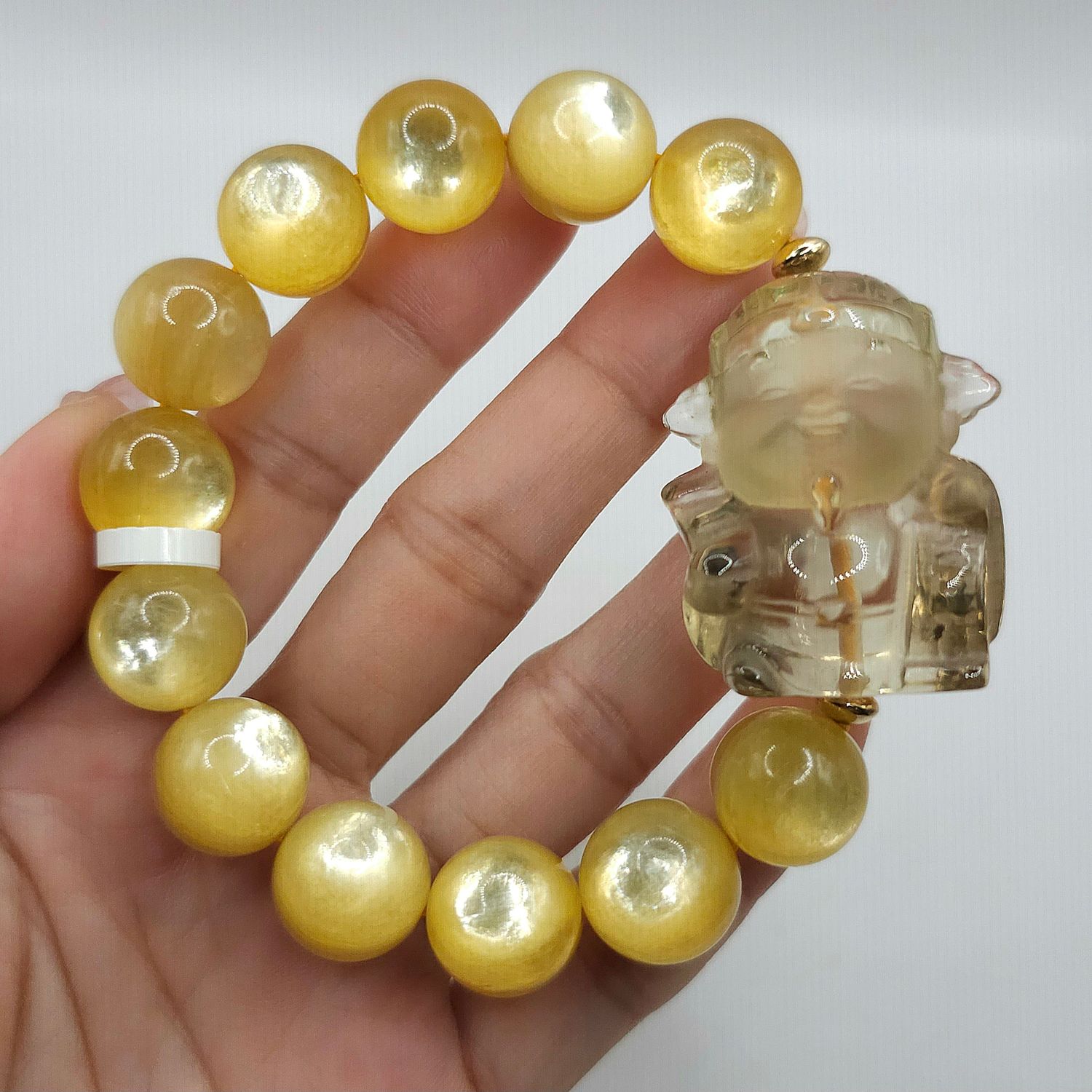 Natural Golden Mica x Fu Lu Shou Citrine