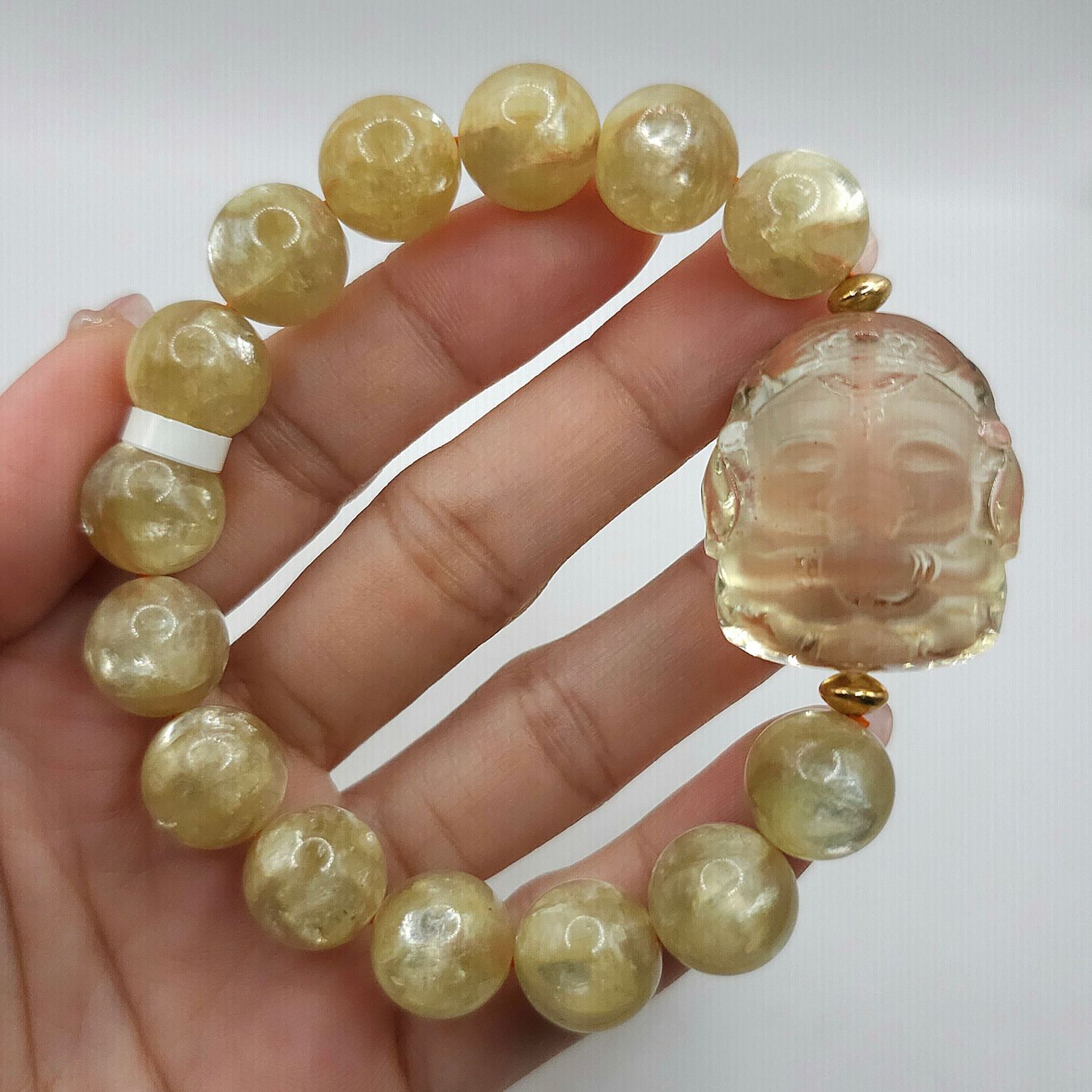 Natural Golden Mica x Ganesha Citrine