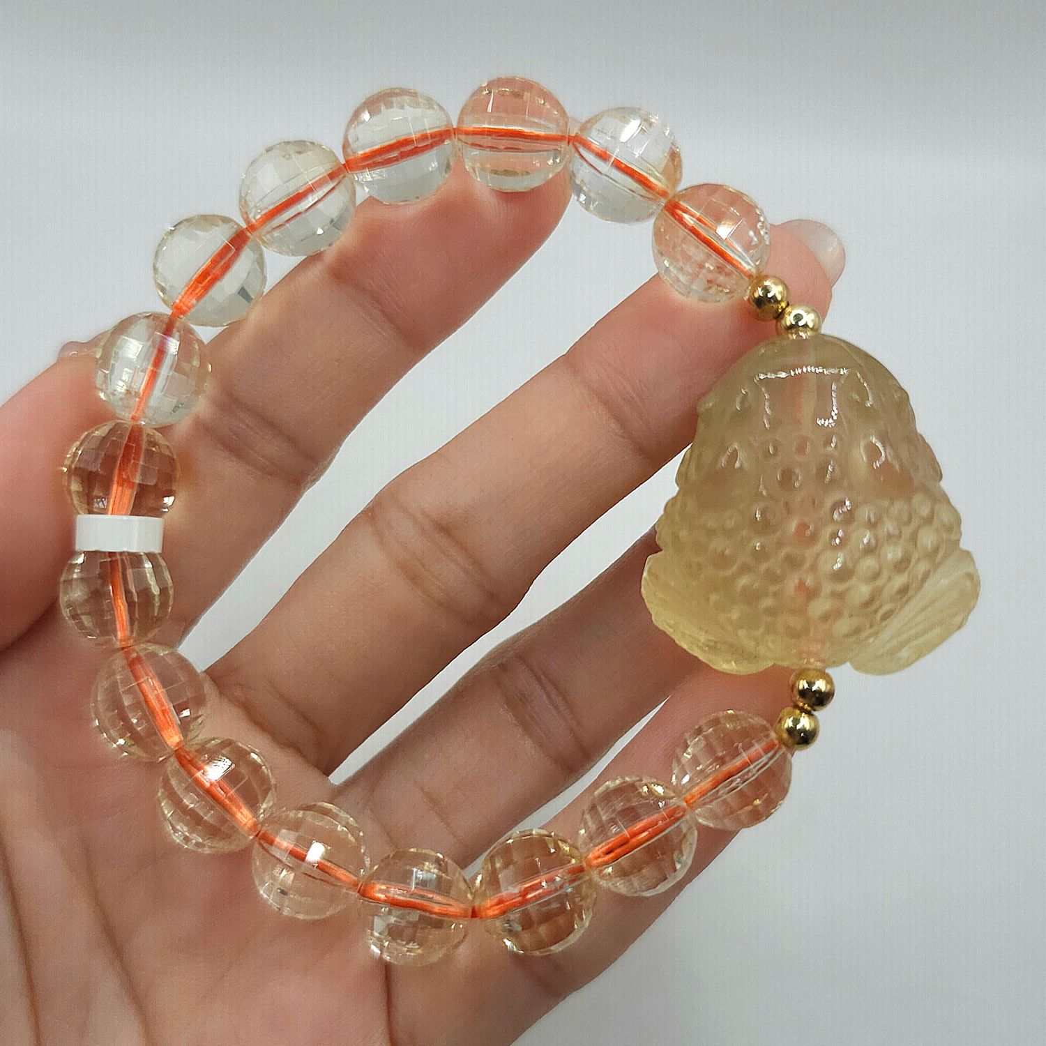 Natural Citrine with Toad