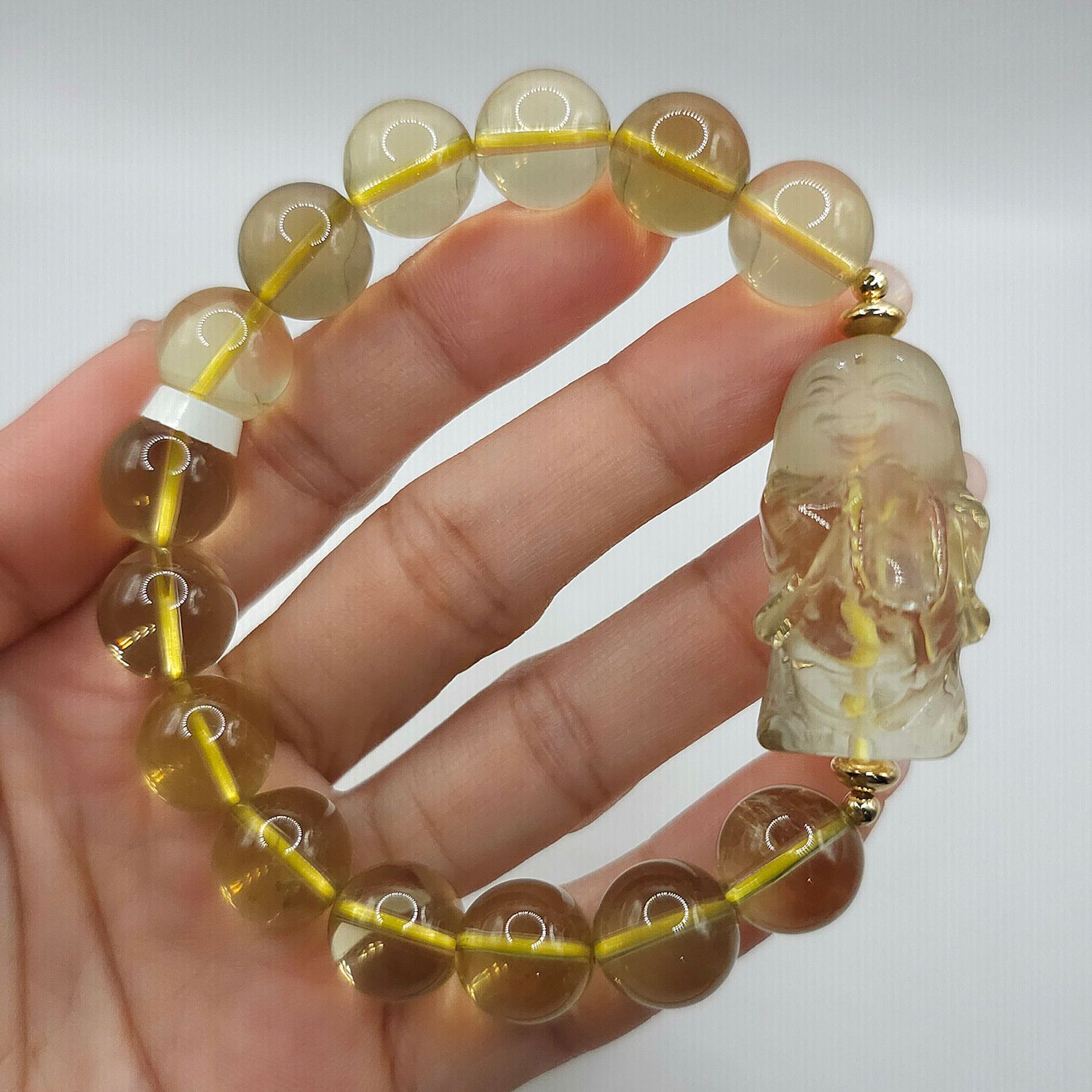 Natural Smoky Citrine with Buddha