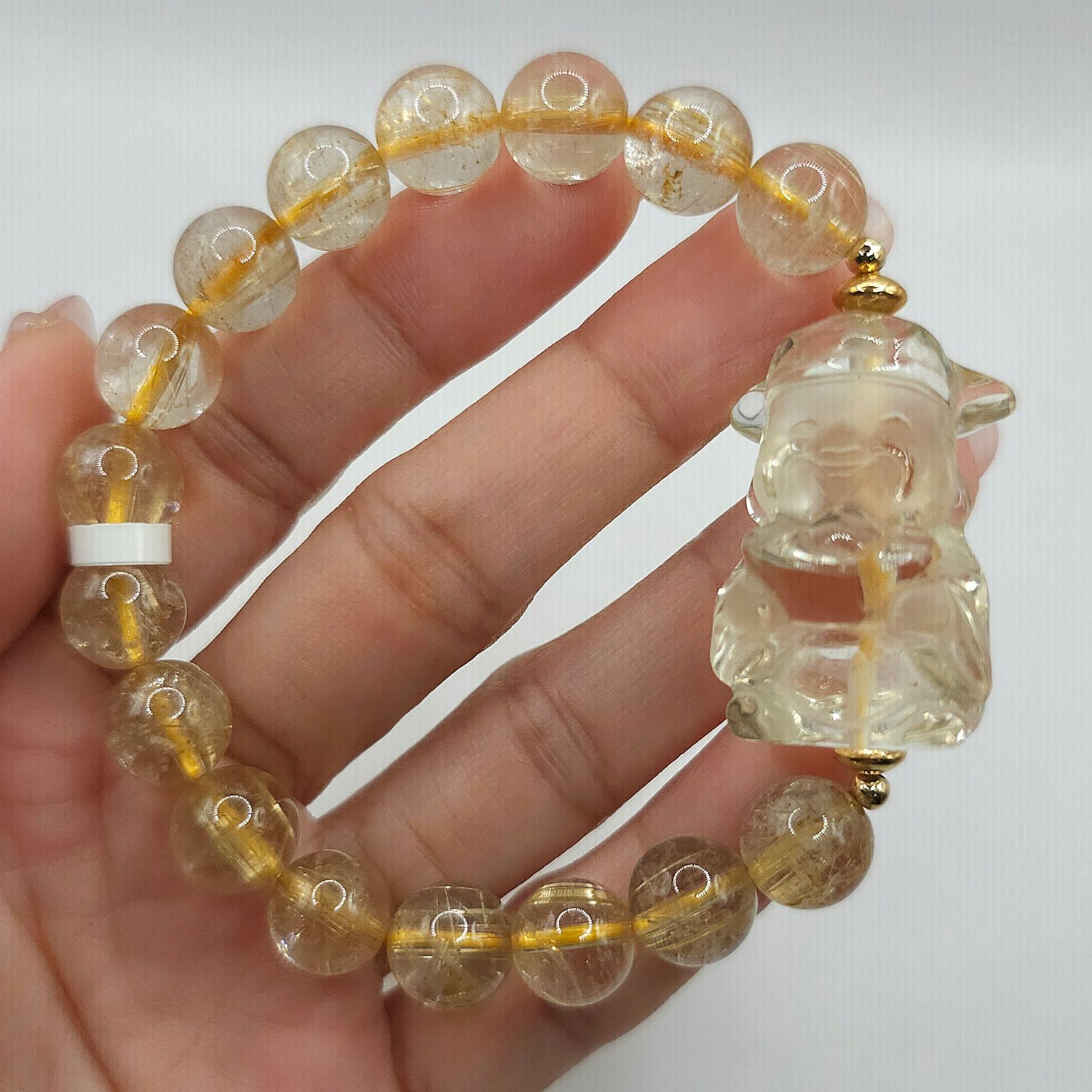 Natural Golden Ruti x God of Wealth Citrine