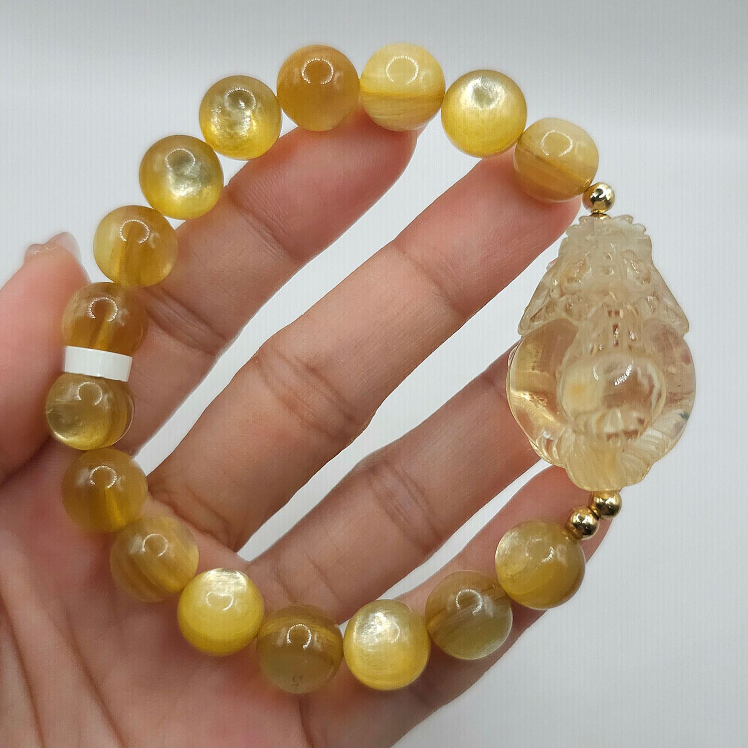 Natural Golden Mica x Dragon Pixiu Citrine