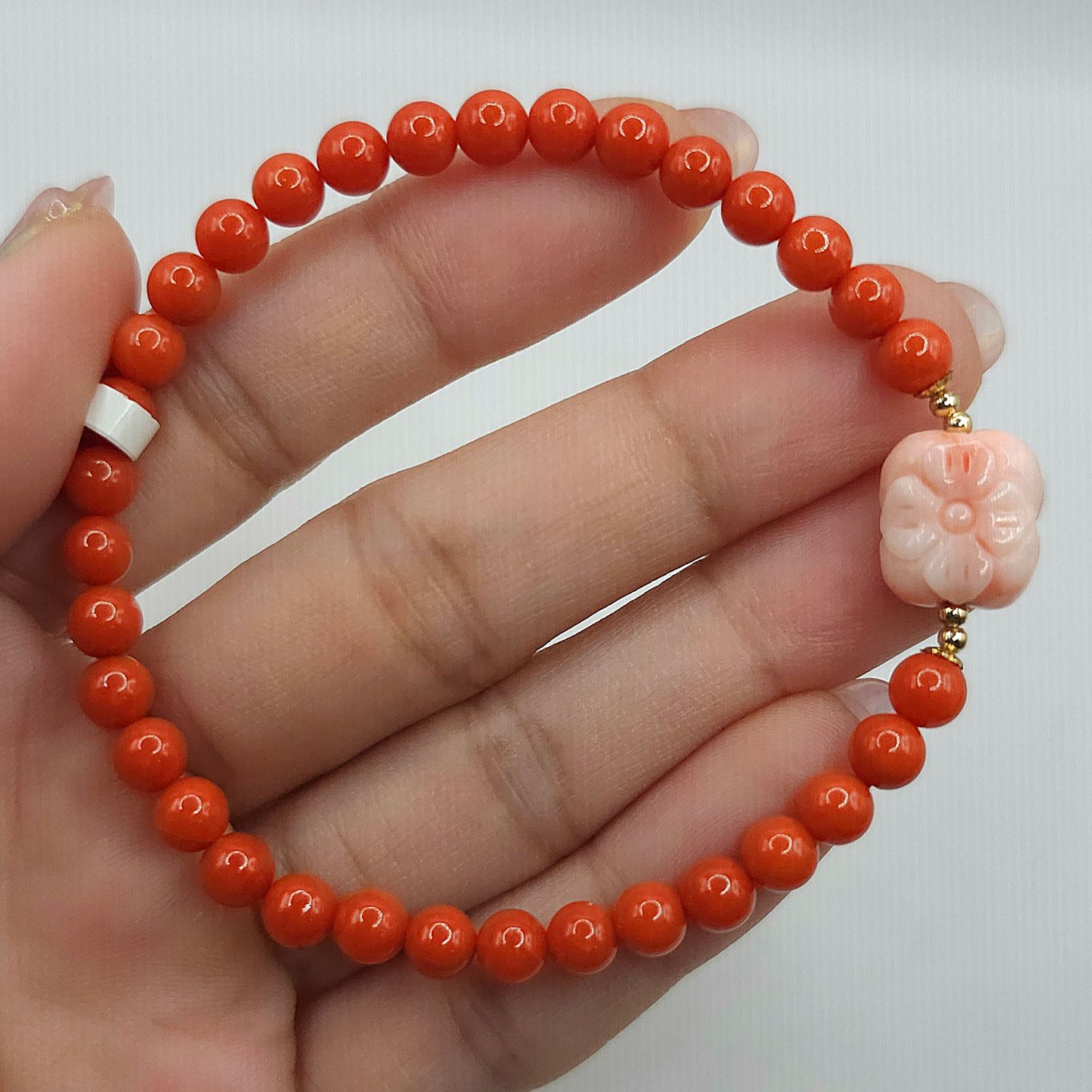 Natural Coral with Clover