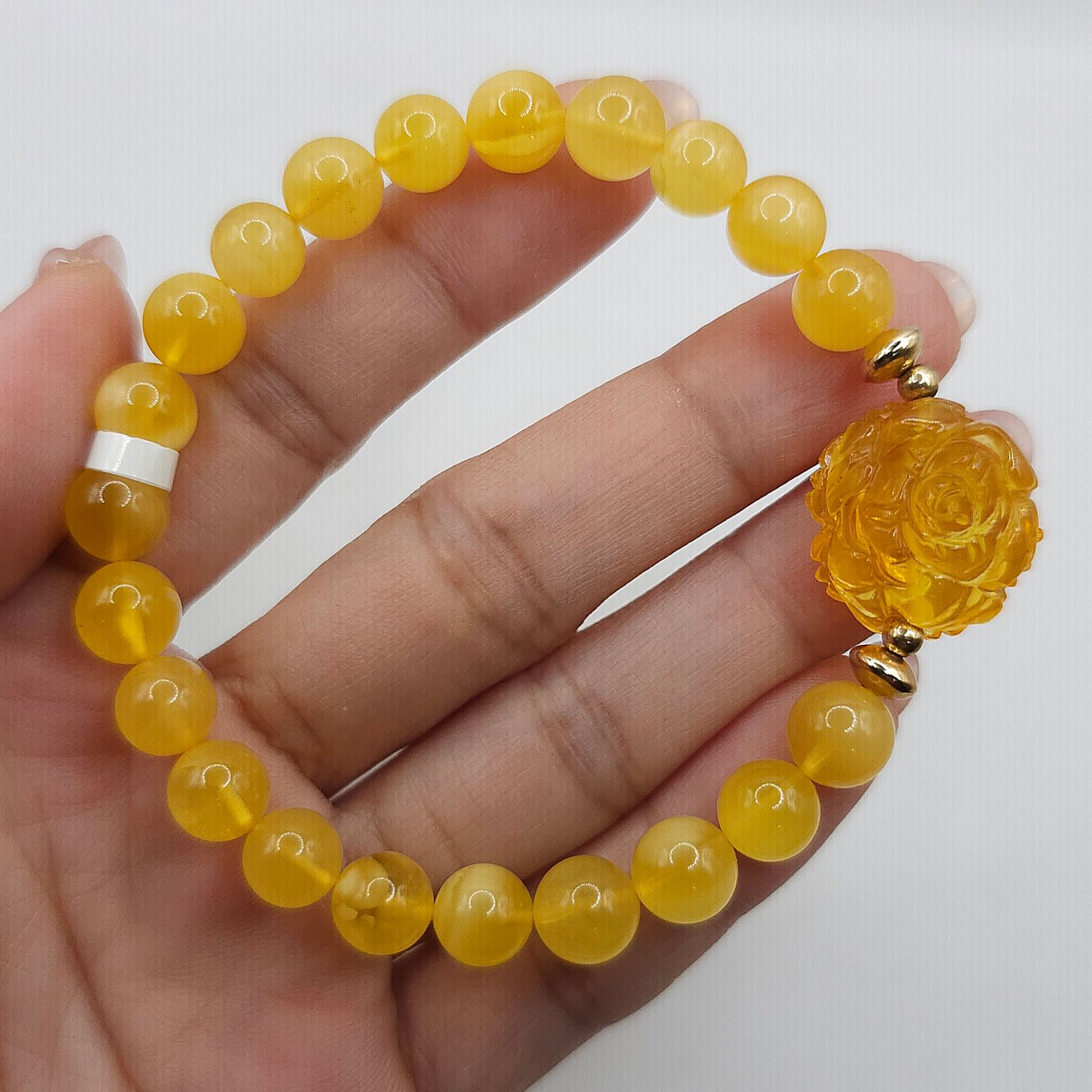 Natural Beeswax Amber with Peony