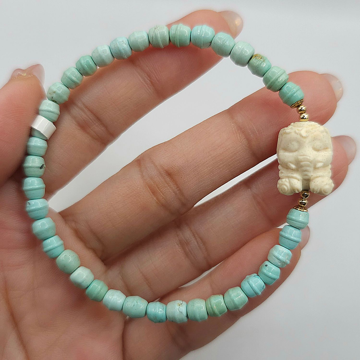 Natural Turquoise x Ganesha Ivory Mammoth
