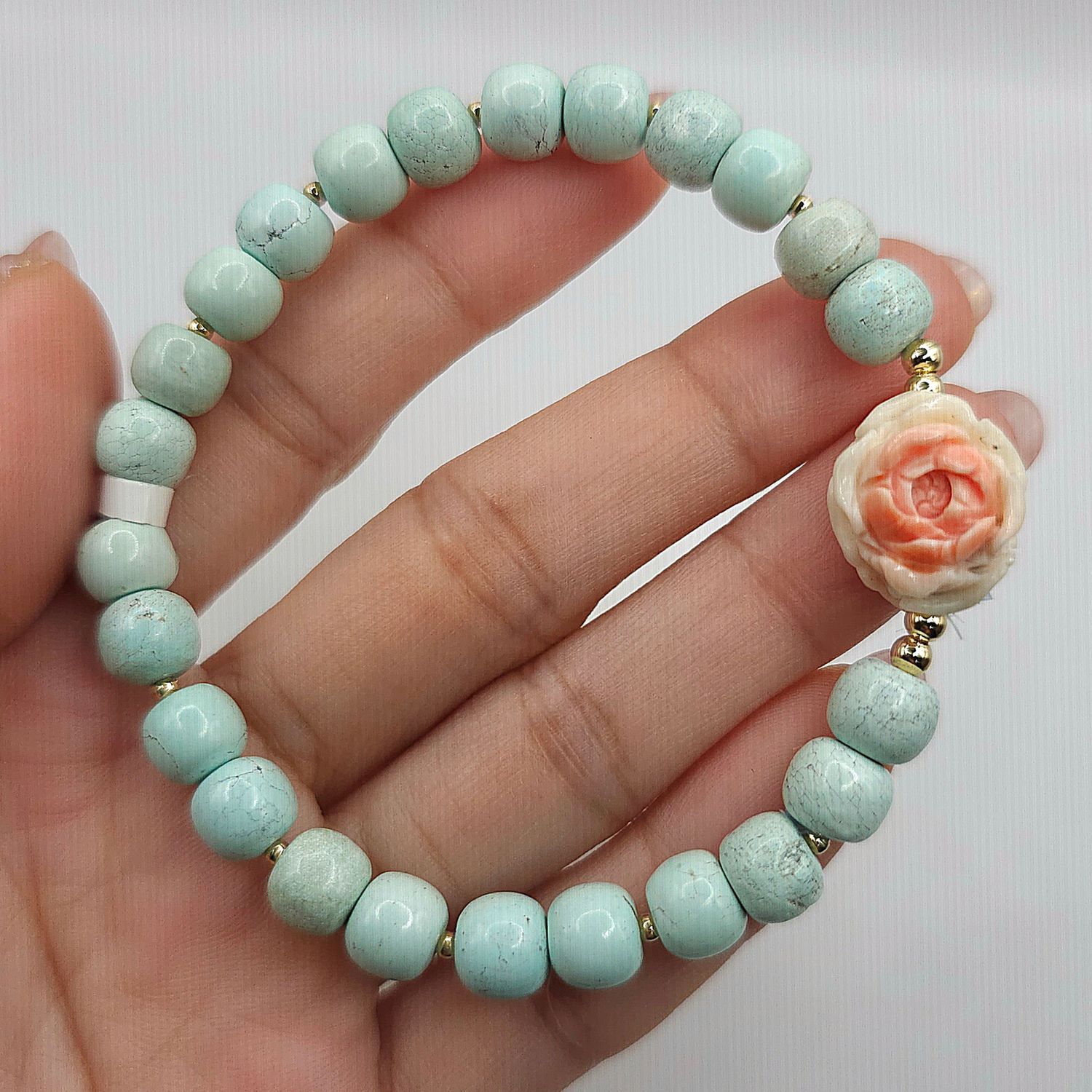 Natural Turquoise.x Peony Coral