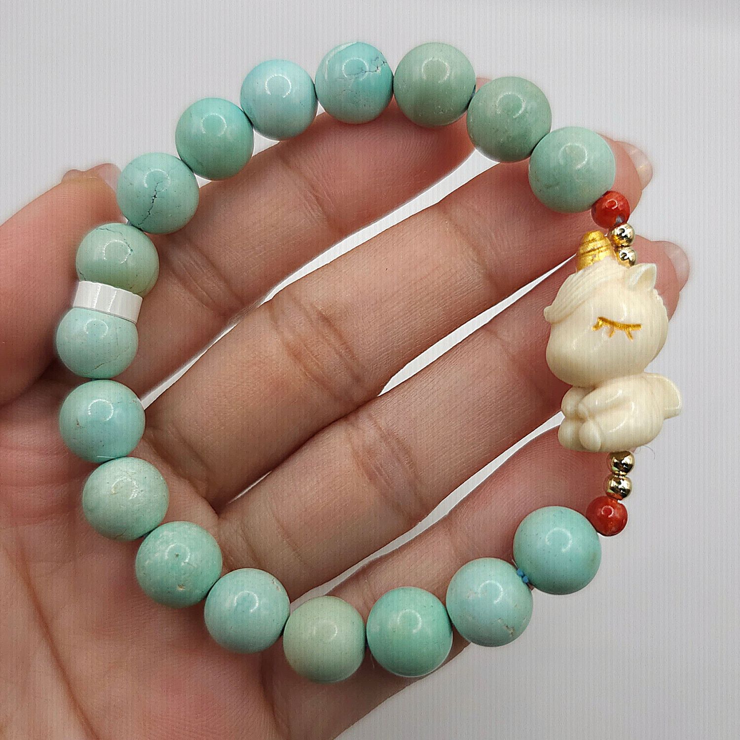 Natural Turquoise x Unicorn Ivory Mammoth