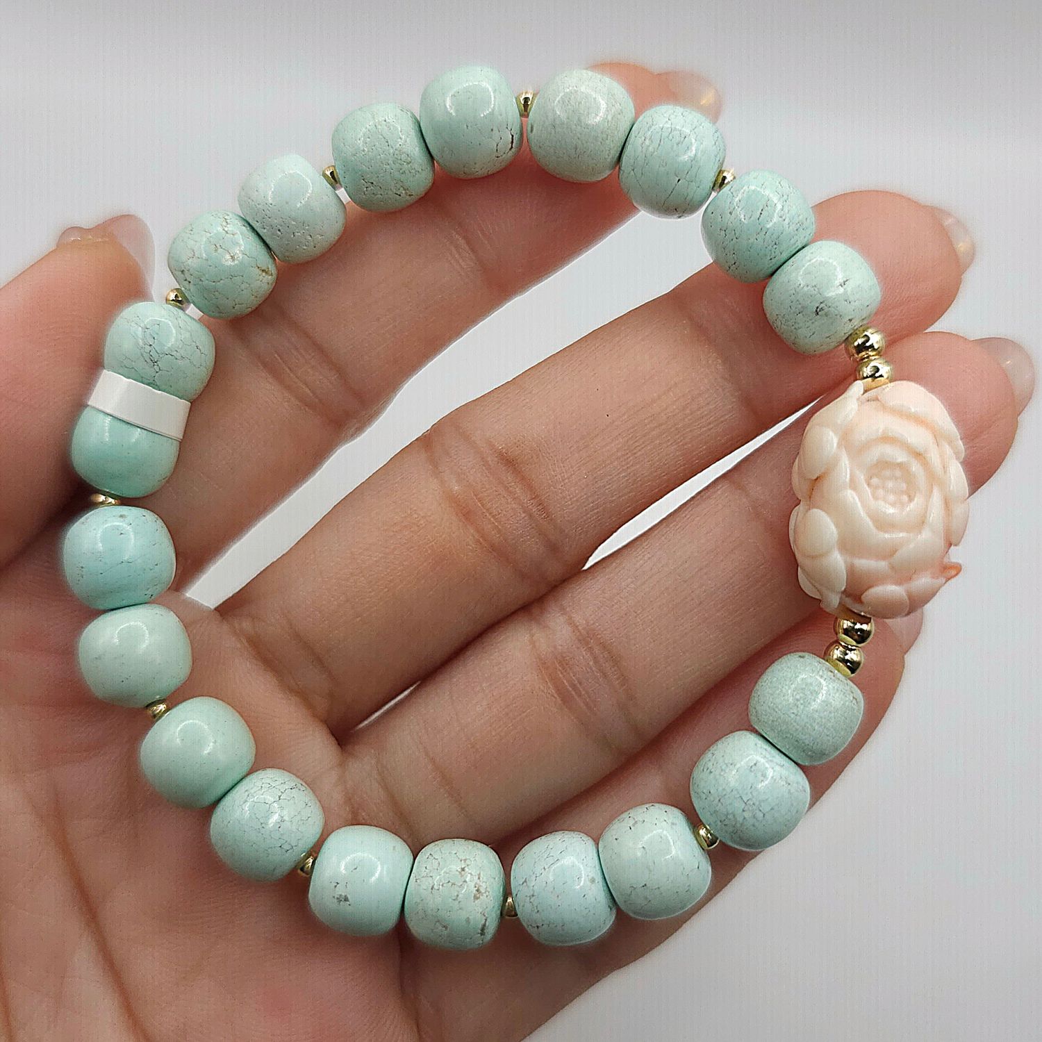 Natural Turquoise x Peony Coral
