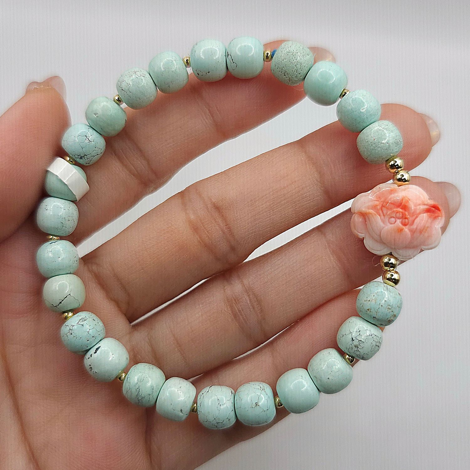 Natural Turquoise x Lotus Coral