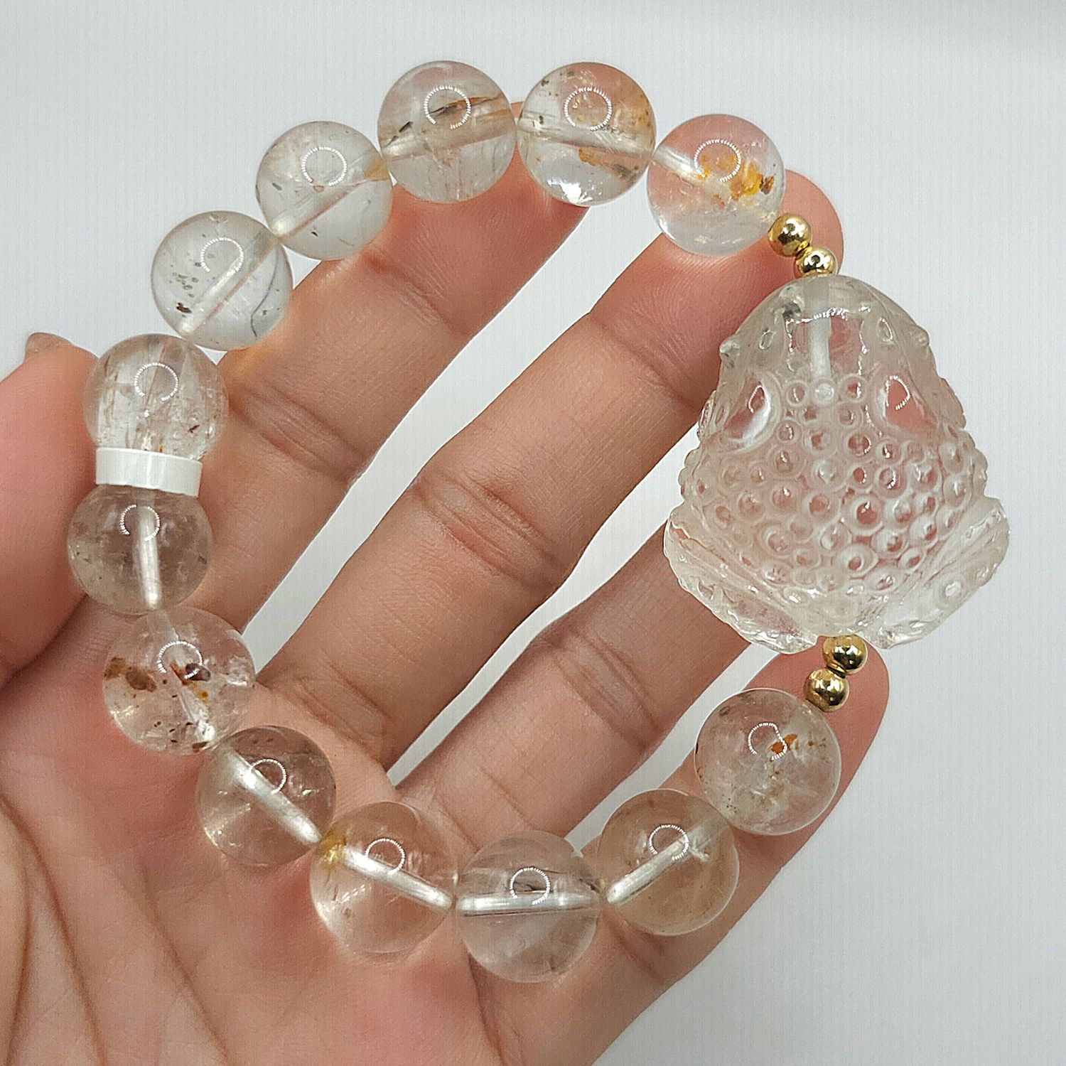 Natural Pyrite Quartz x Toad Clear Quartz