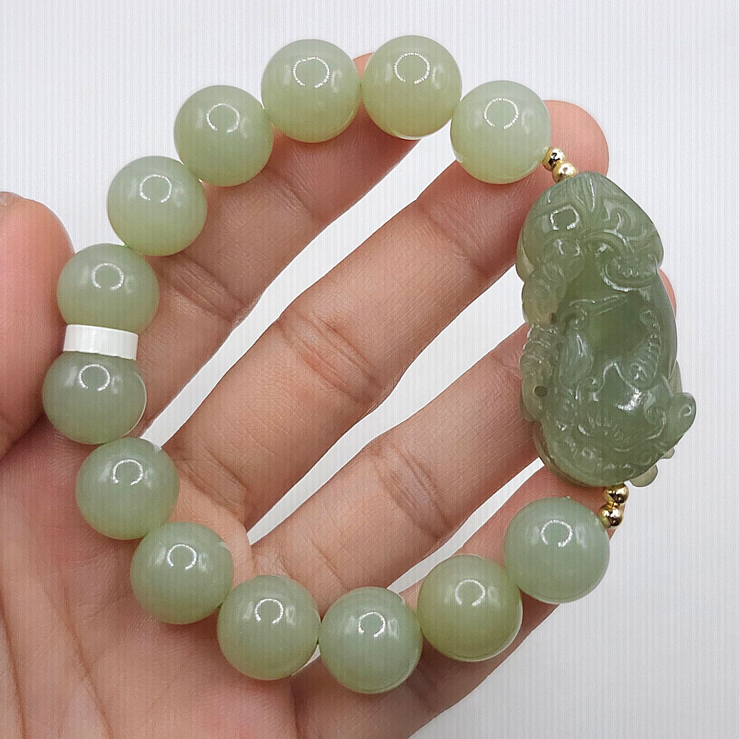 Natural Hetian Jade with Dragon Pixiu