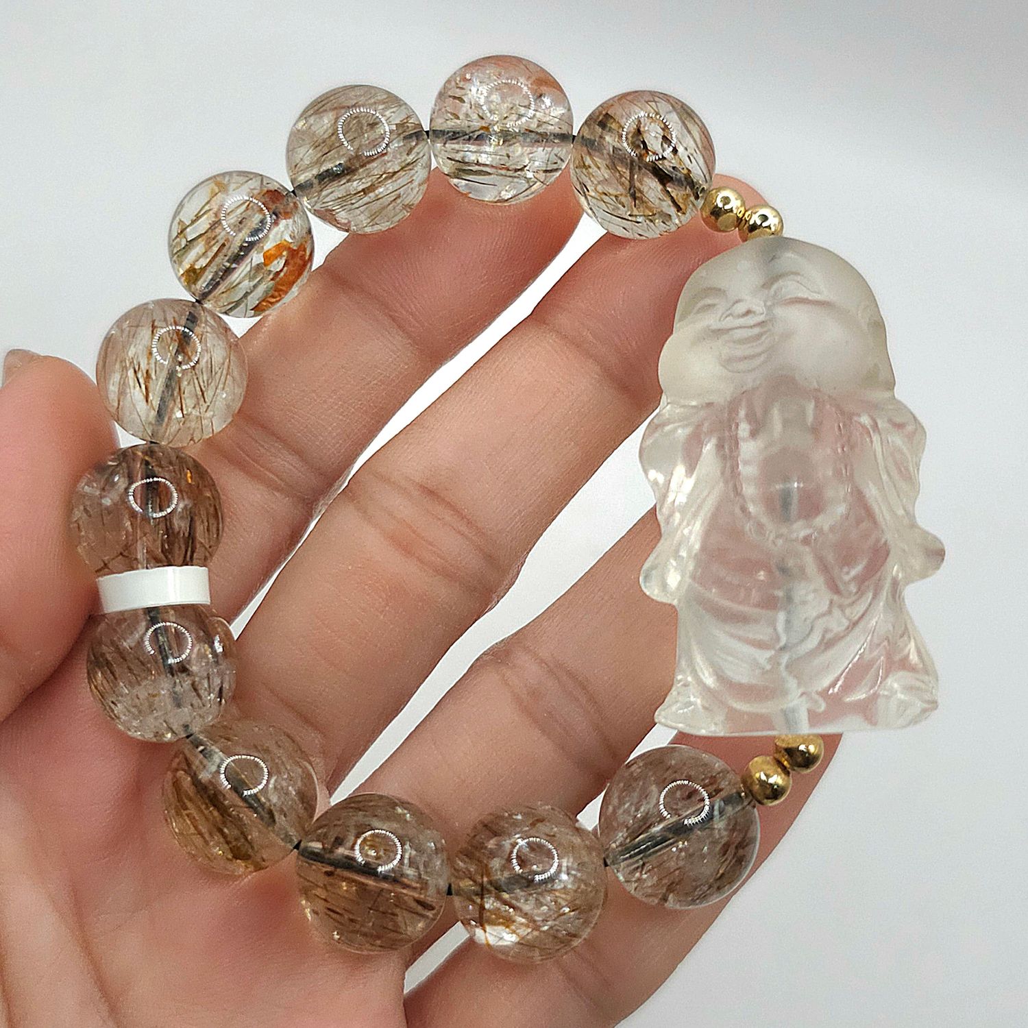 Natural Super 7 x Buddha Clear Quartz