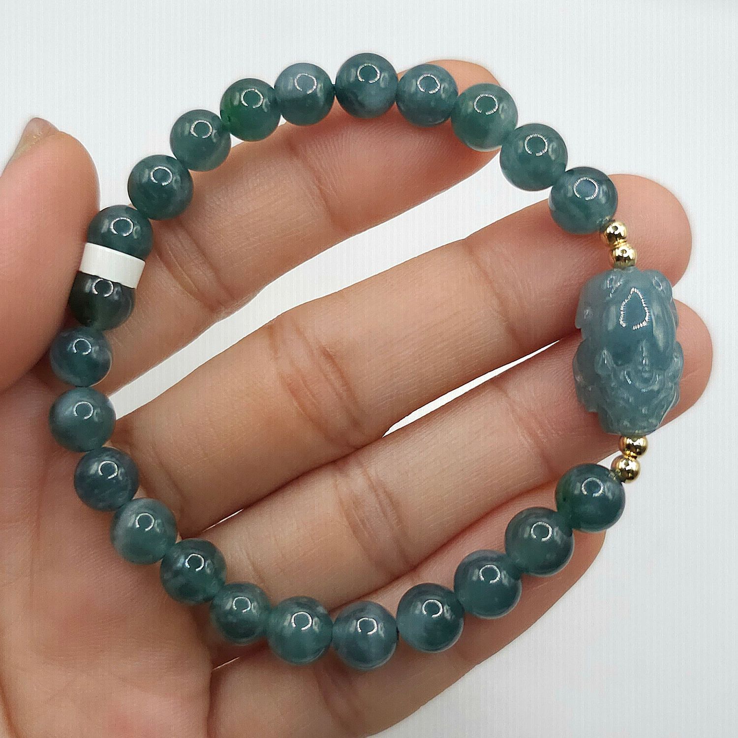 Natural Blue Water Jade with Pixiu