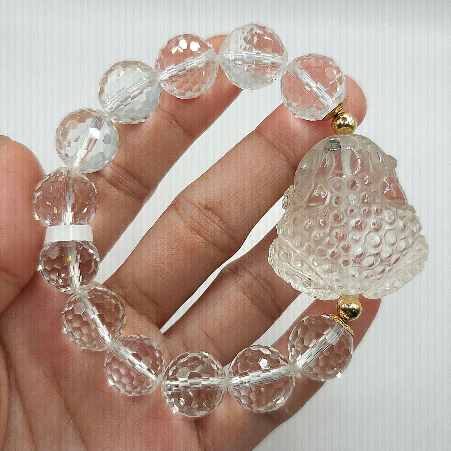 Natural Clear Quartz with Toad