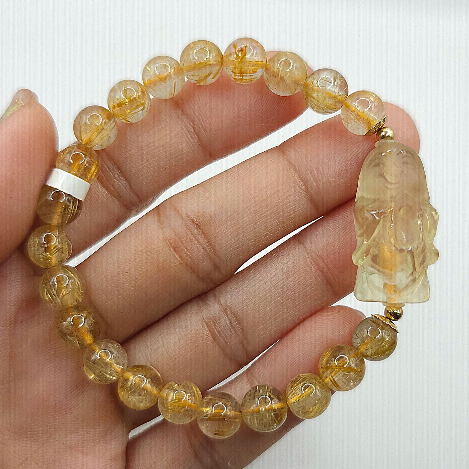 Natural Golden Ruti x Buddha Citrine