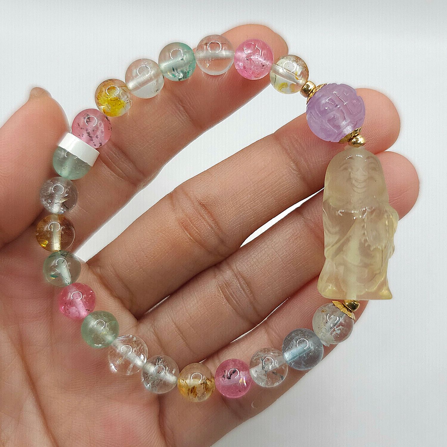 Natural Colorful Topaz x Buddha Citrine x Lucky Turn Amethyst