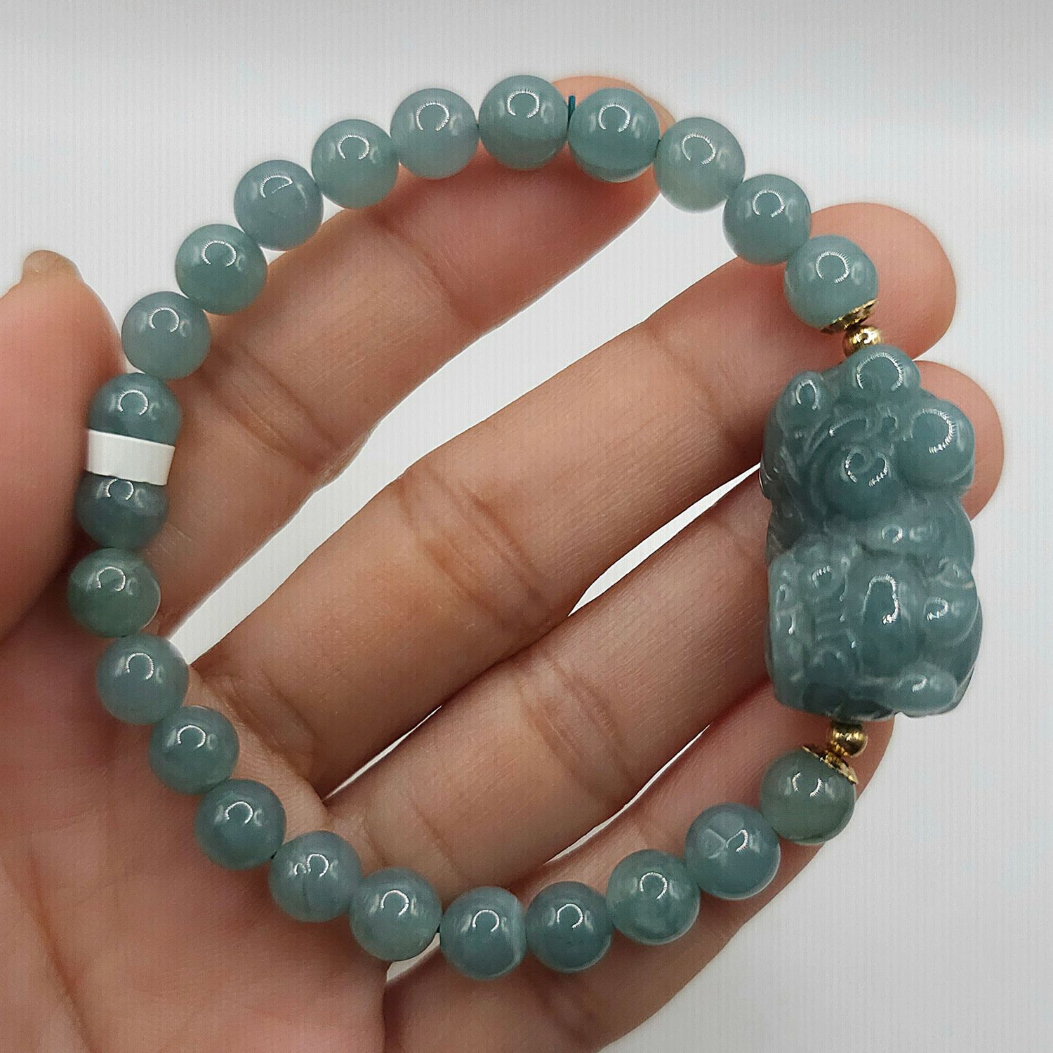 Natural Blue Water Jade with Pixiu