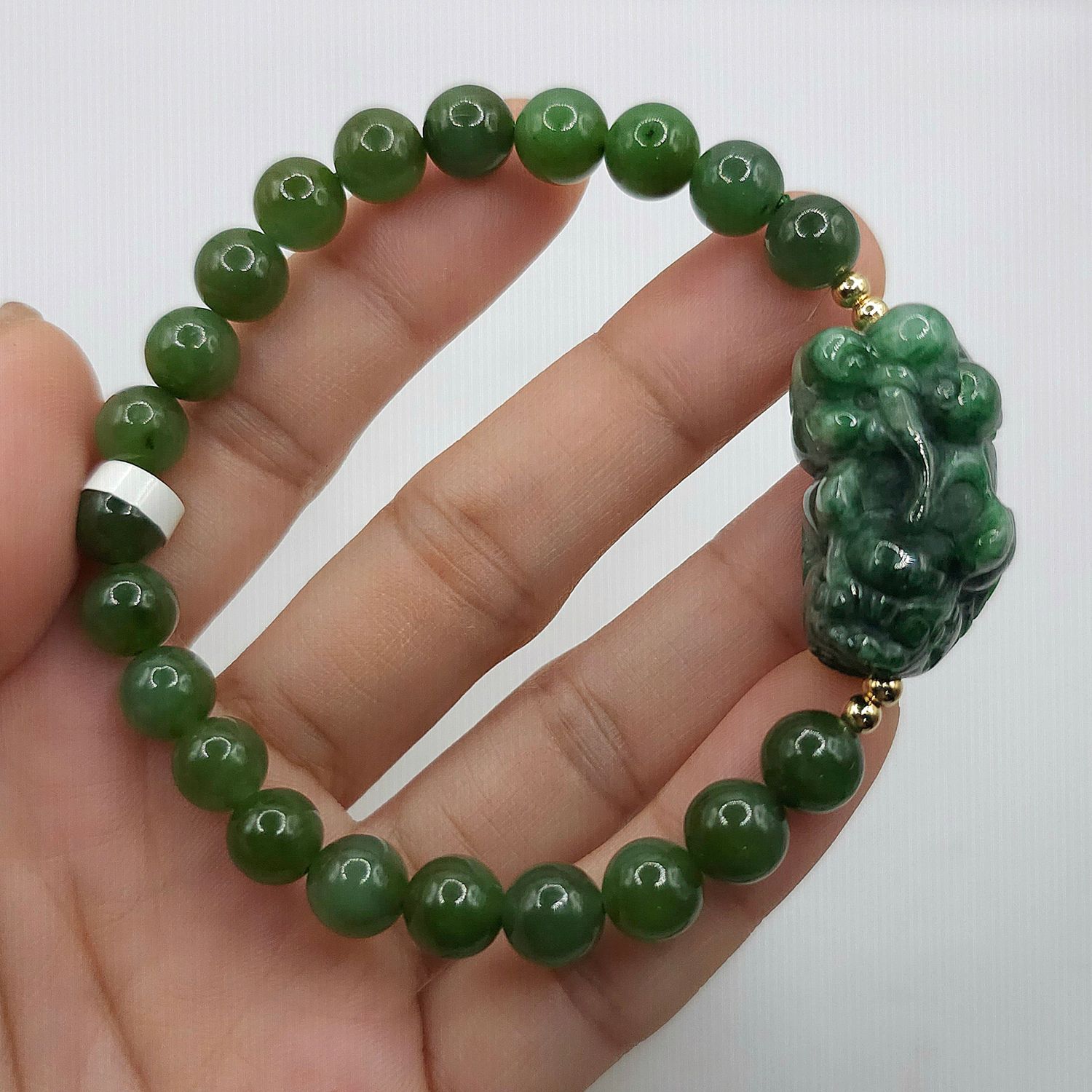 Natural Hetian Jade with Dragon Pixiu