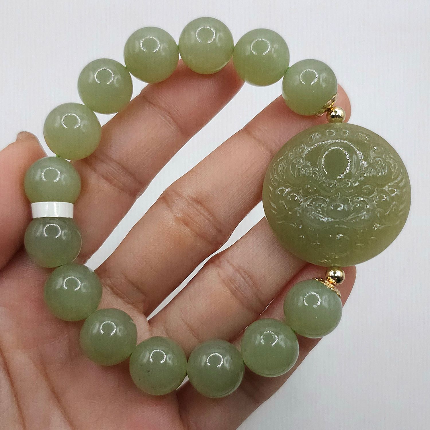 Natural Hetian Jade with Dragon