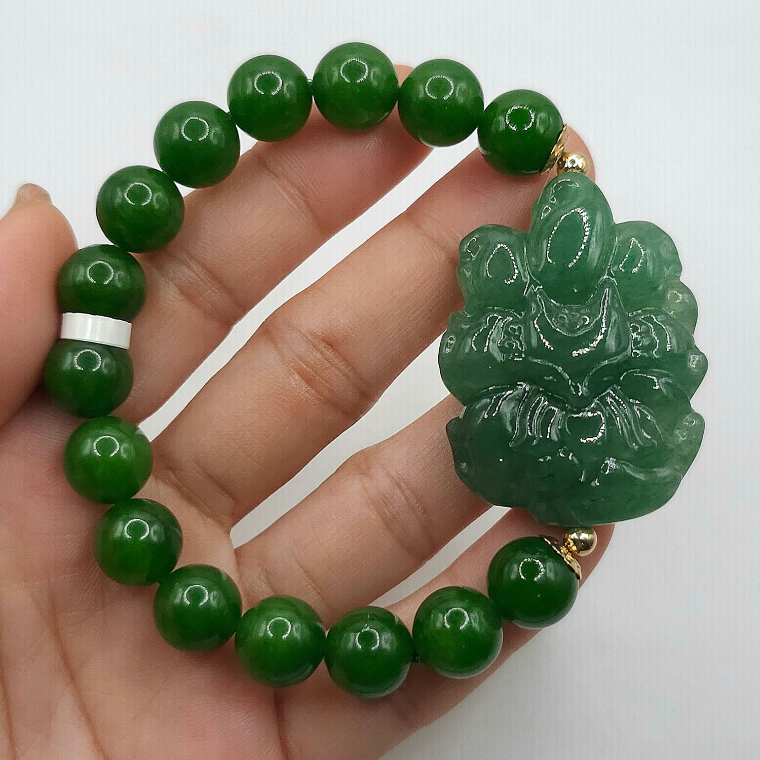 Natural Imperial Jade x 9 Tail Fox Aventurine