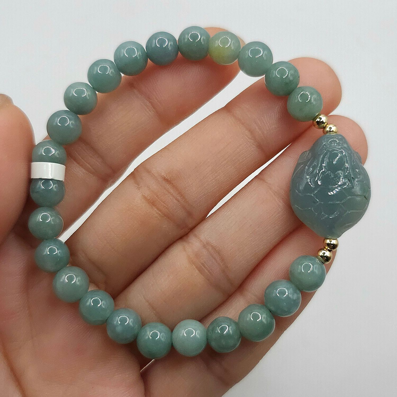Natural Blue Water Jade with Pixiu