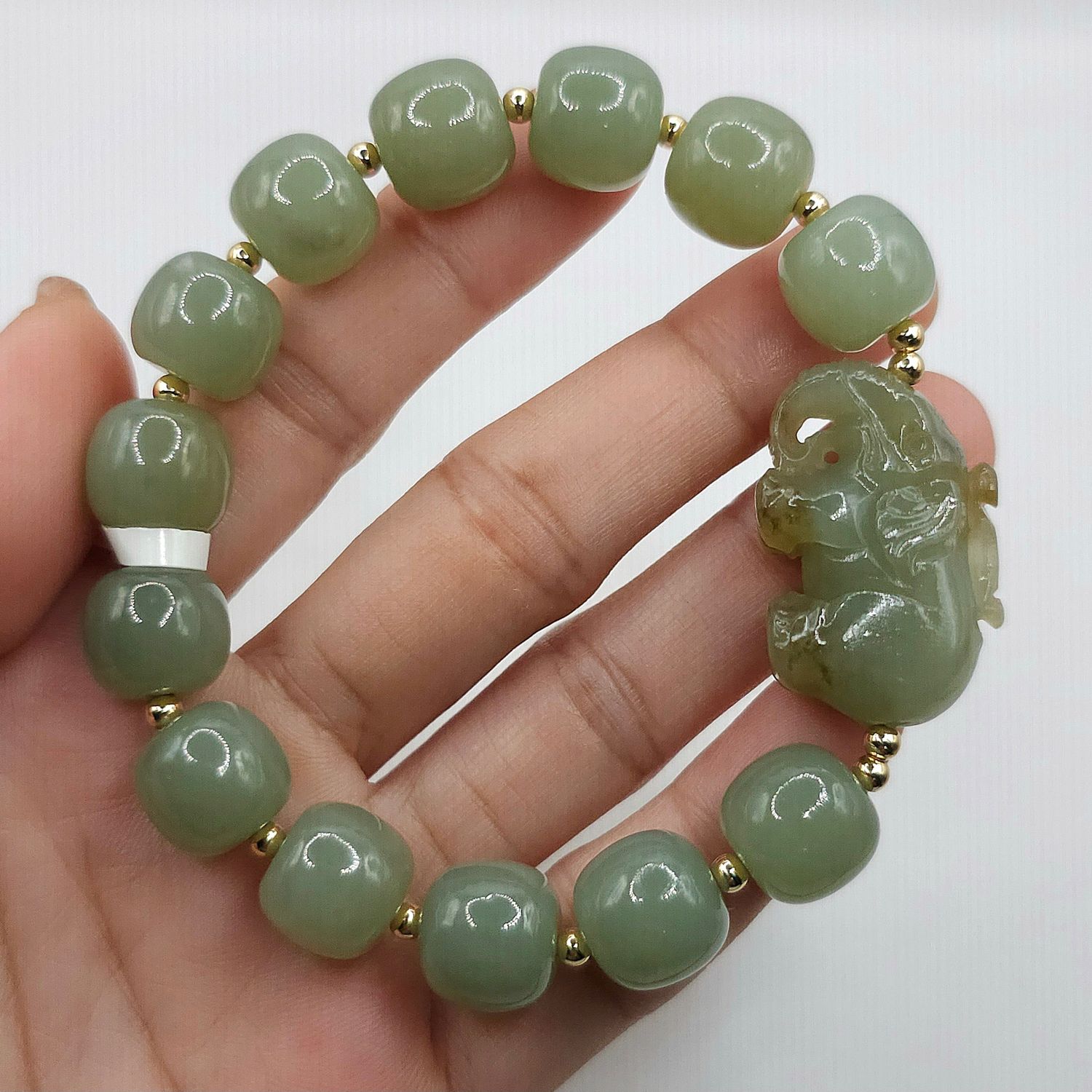 Natural Hetian Jade with Elephant