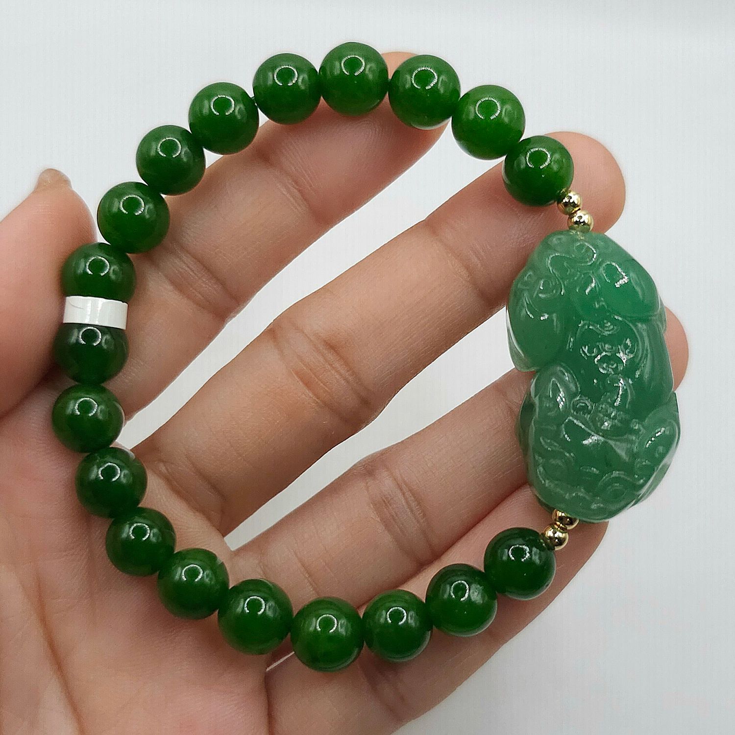 Natural Imperial Jade x Pixiu Aventurine